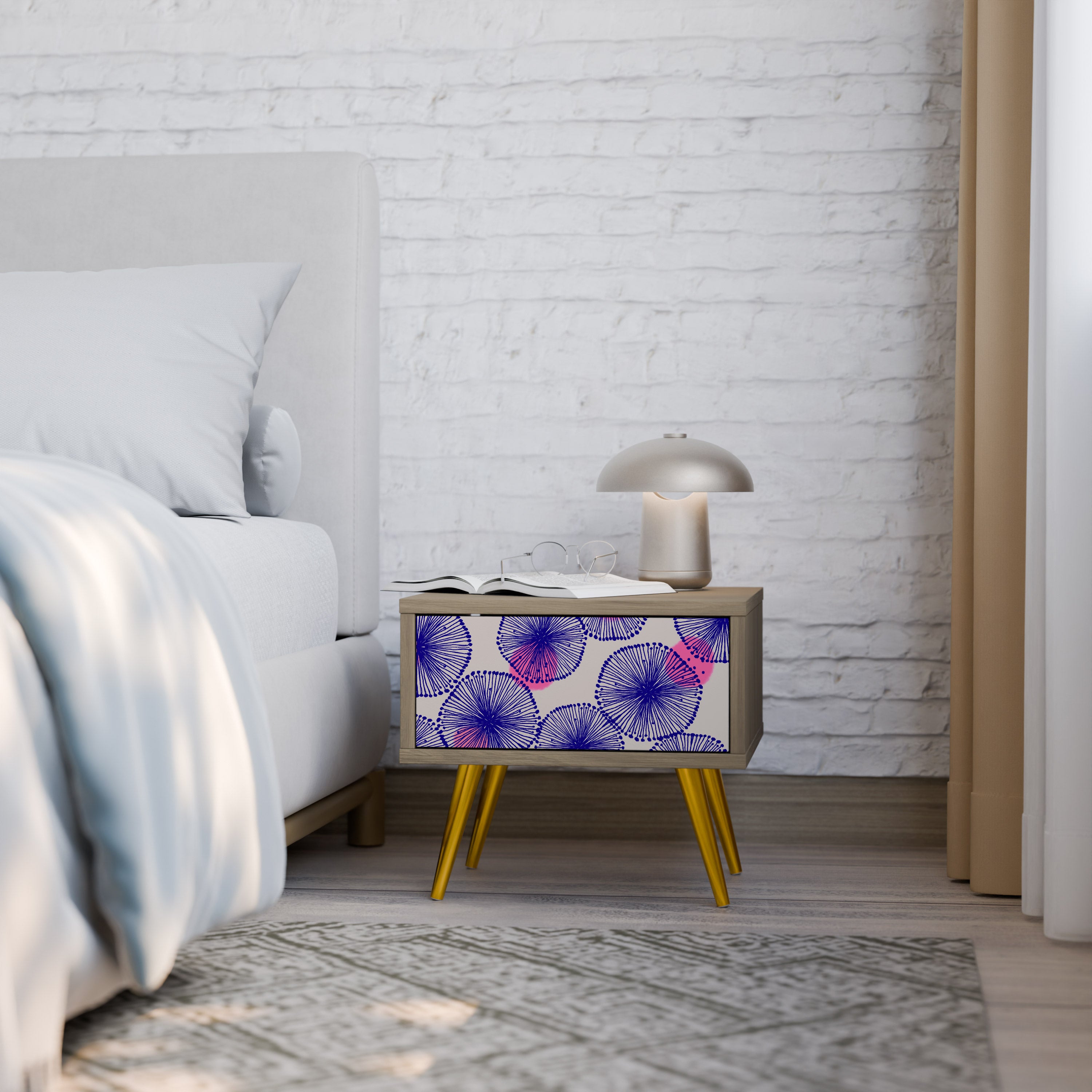 MAGIC NATURE Nightstand in Oak Effect
