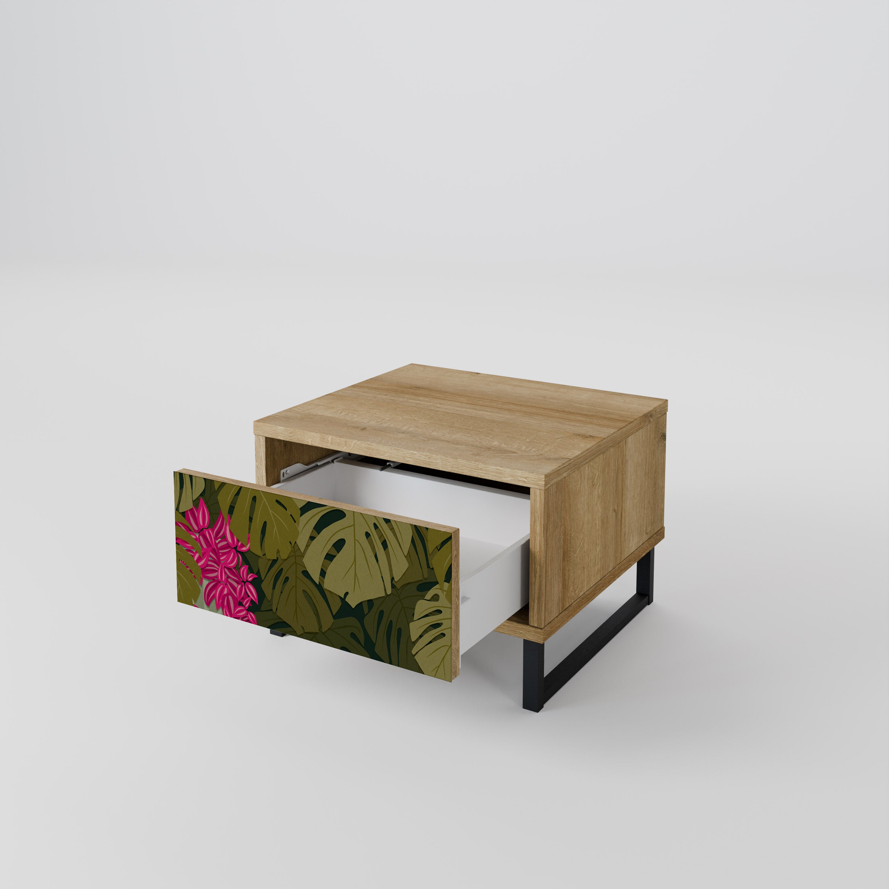 TROPICAL BEAUTY Nightstand in Oak Effect