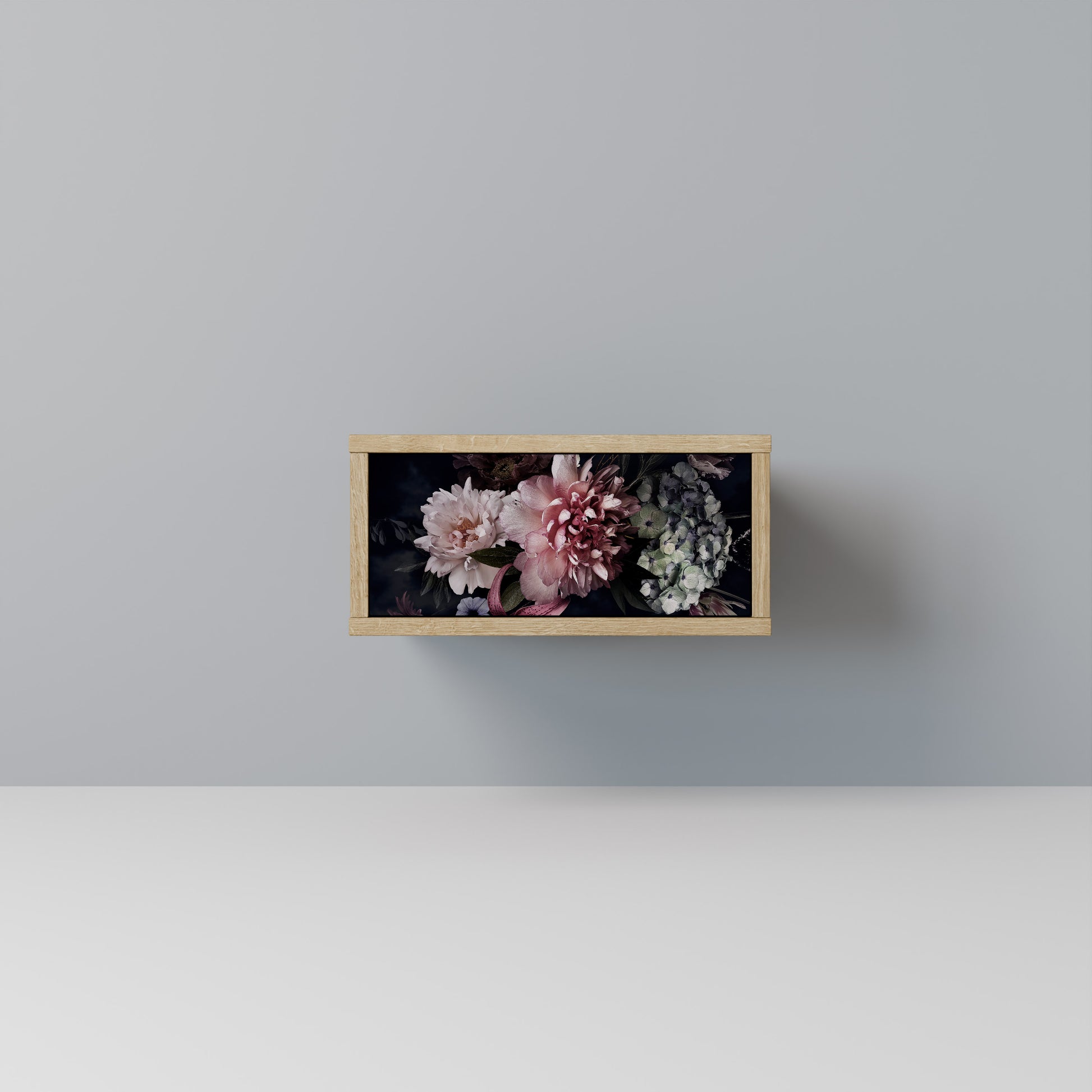 Mesita de noche PURE BLOSSOM efecto roble