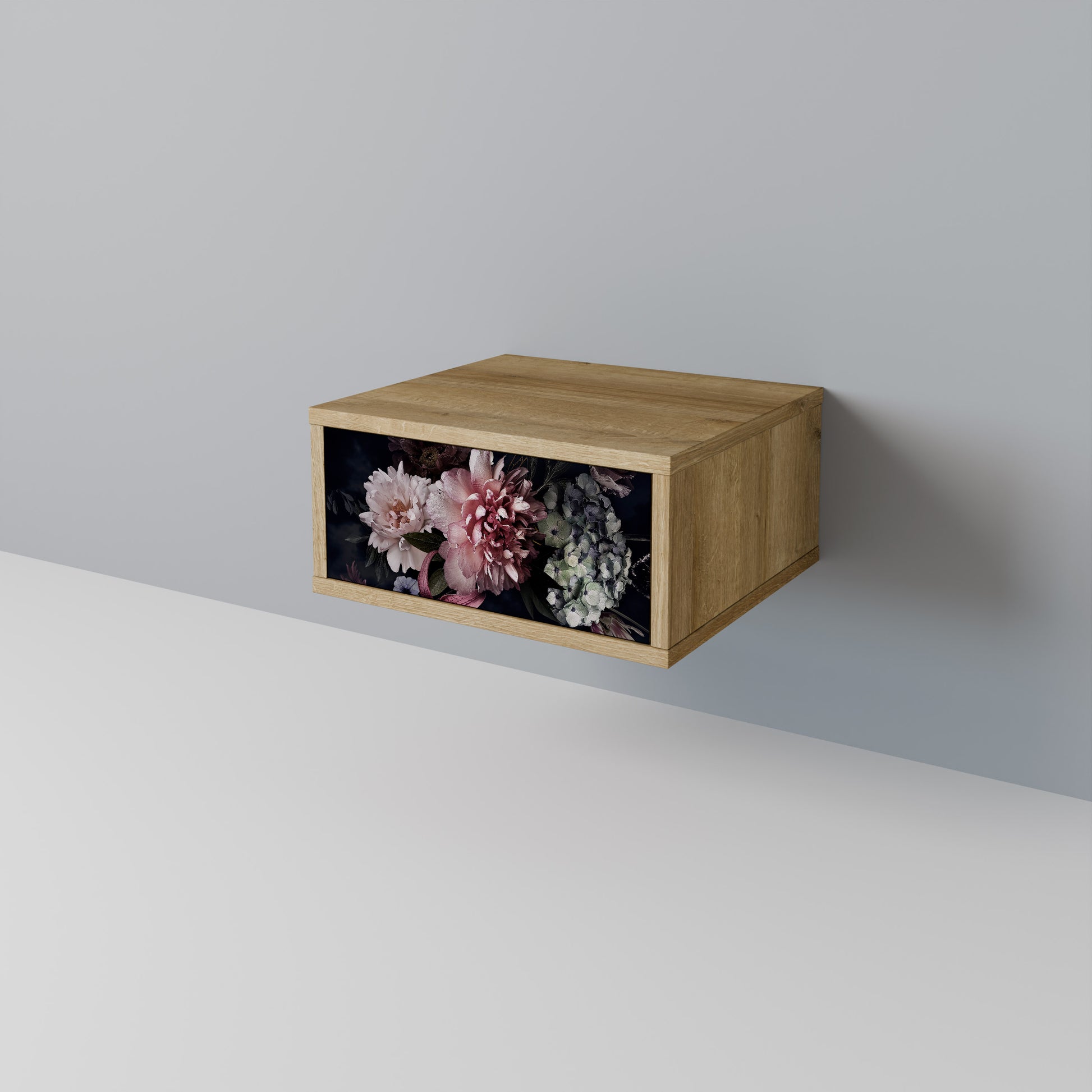 Mesita de noche PURE BLOSSOM efecto roble