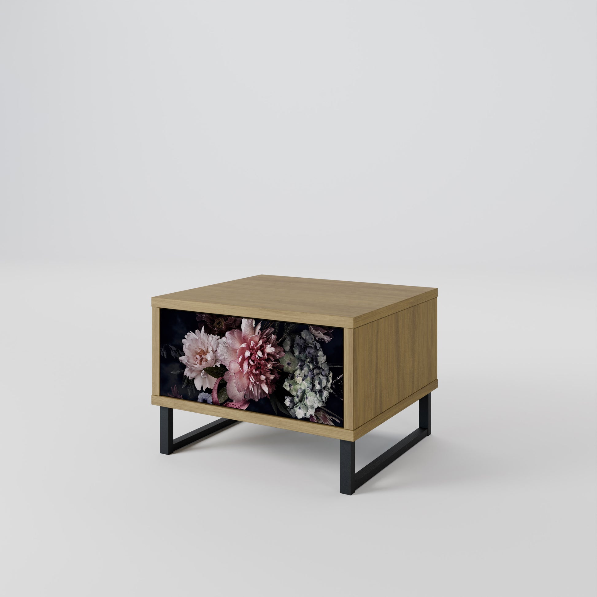 Mesita de noche PURE BLOSSOM efecto roble