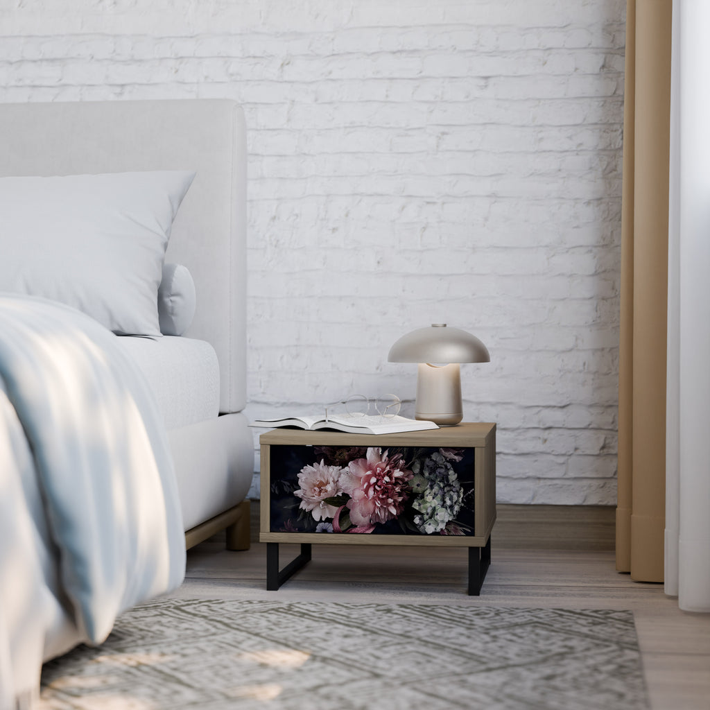 Mesita de noche PURE BLOSSOM efecto roble