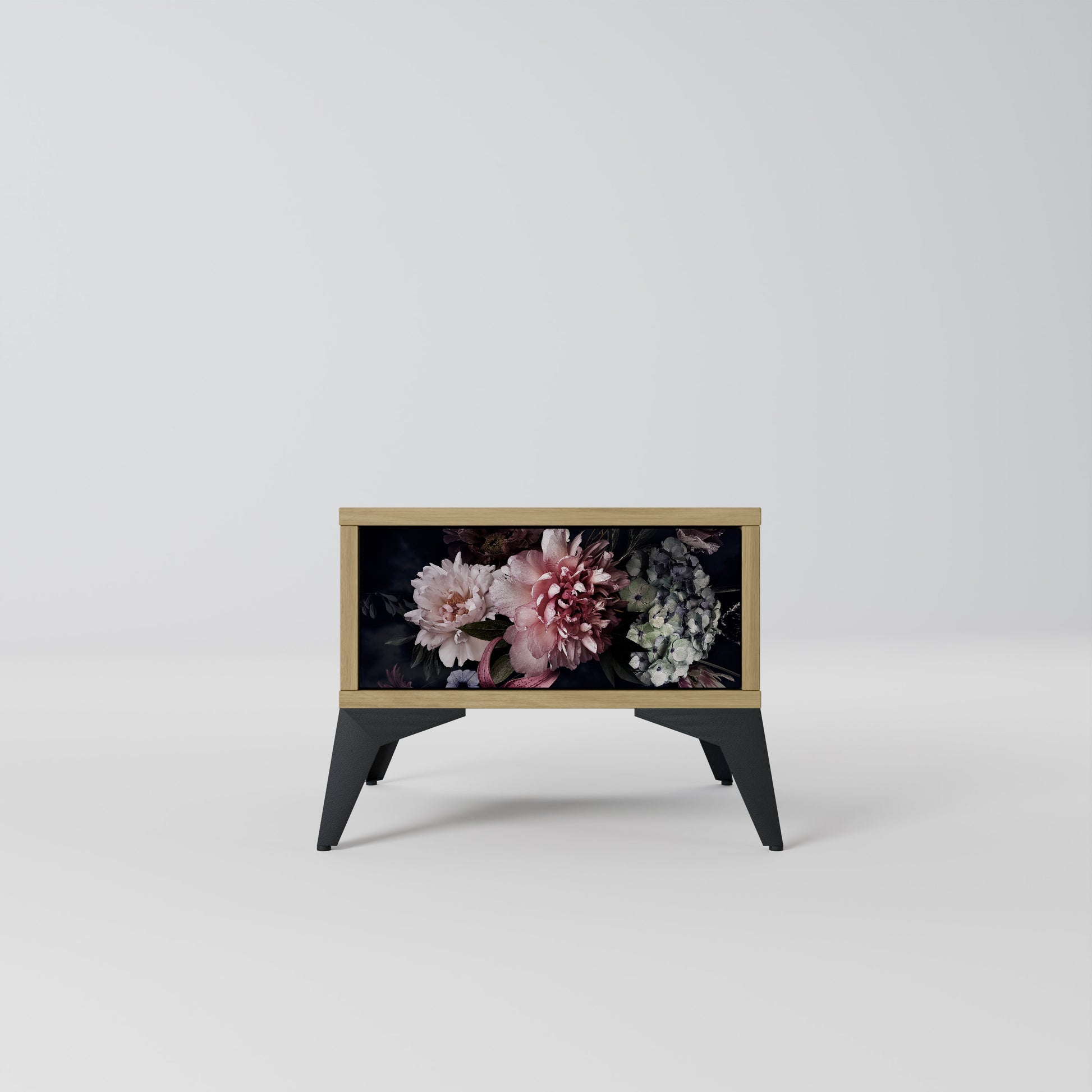 Mesita de noche PURE BLOSSOM efecto roble