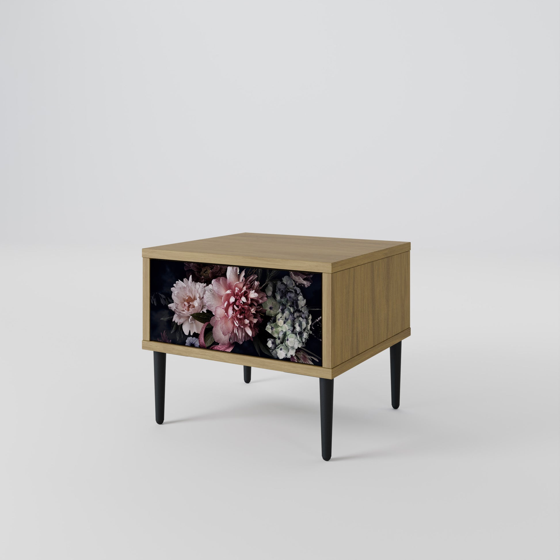 Mesita de noche PURE BLOSSOM efecto roble