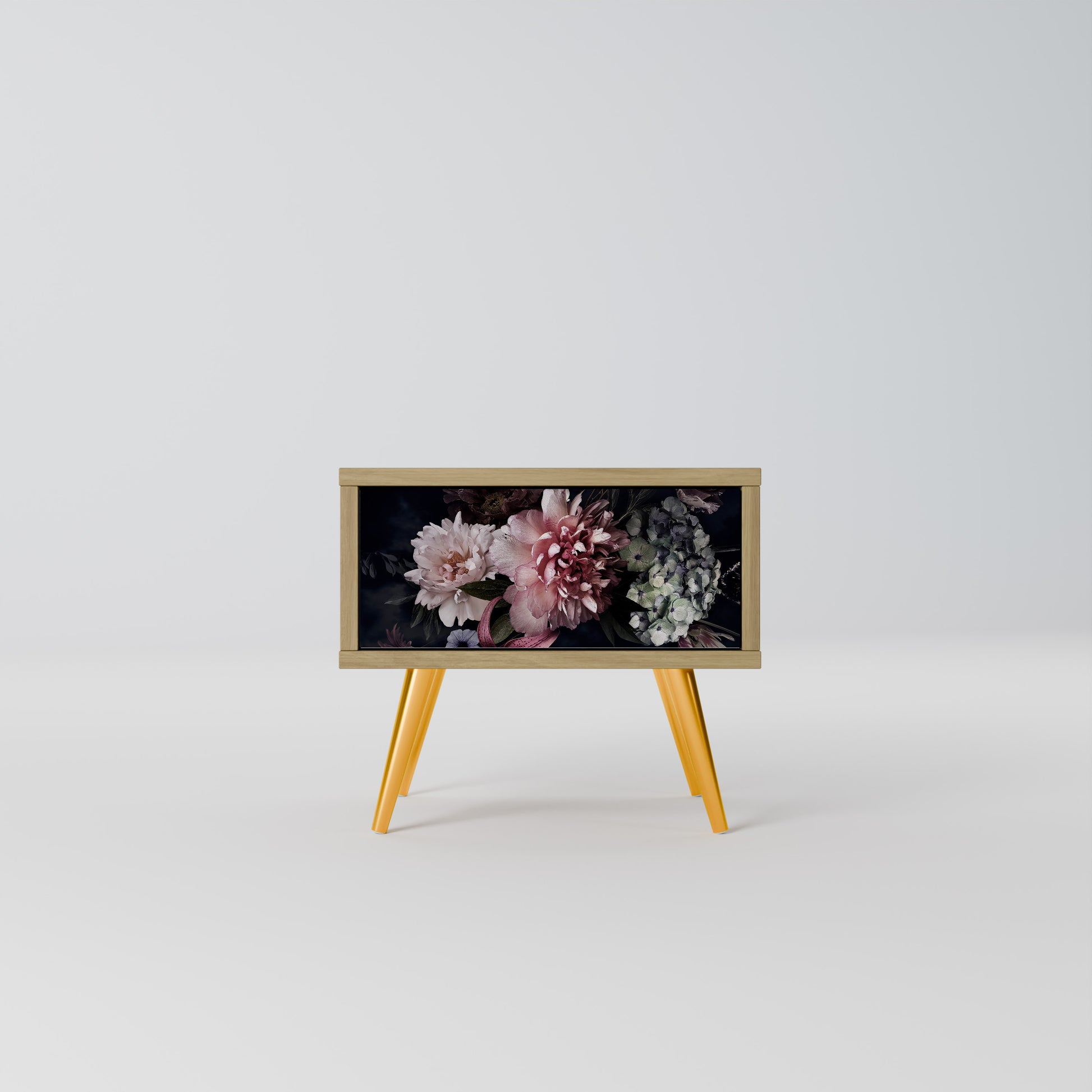 Mesita de noche PURE BLOSSOM efecto roble