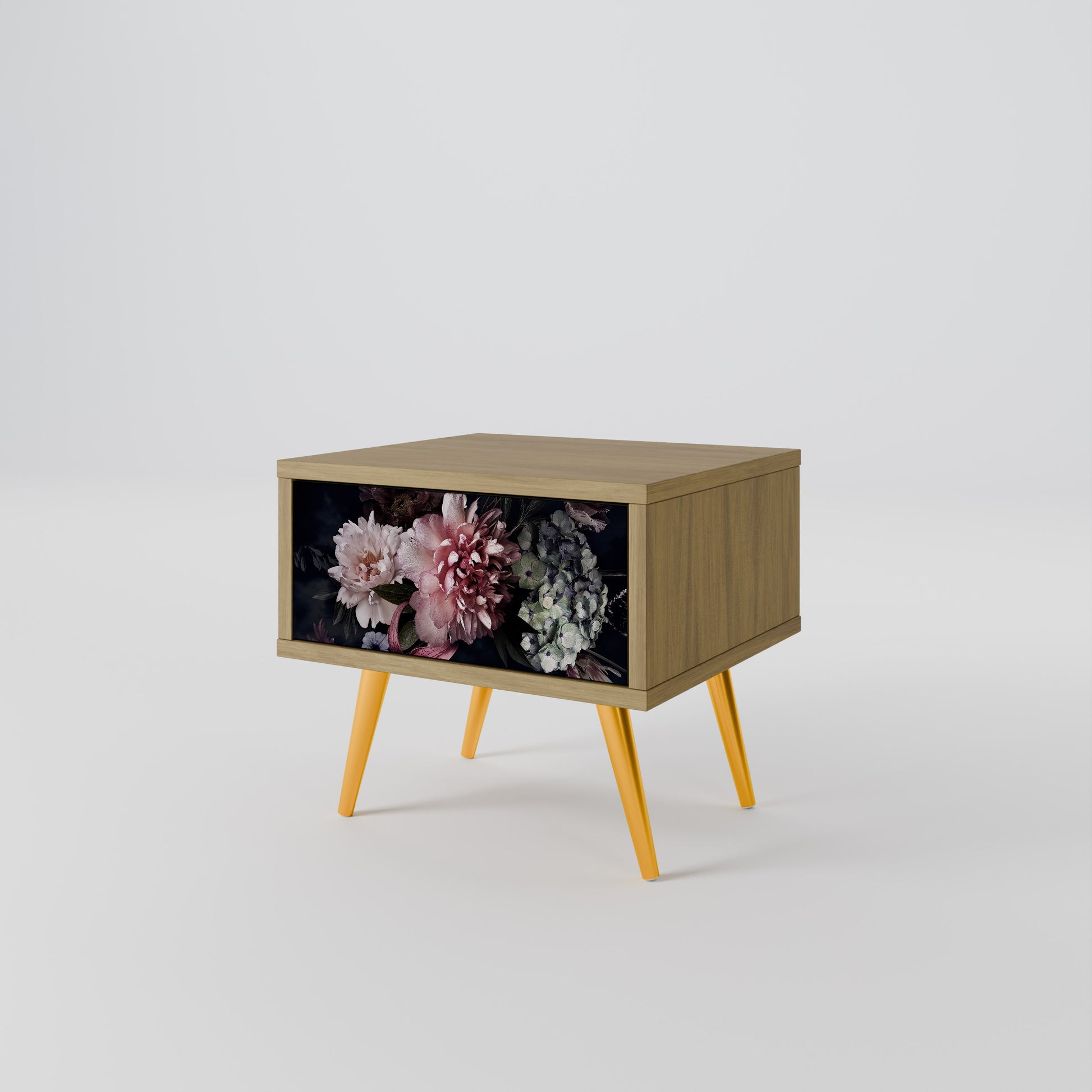 Mesita de noche PURE BLOSSOM efecto roble