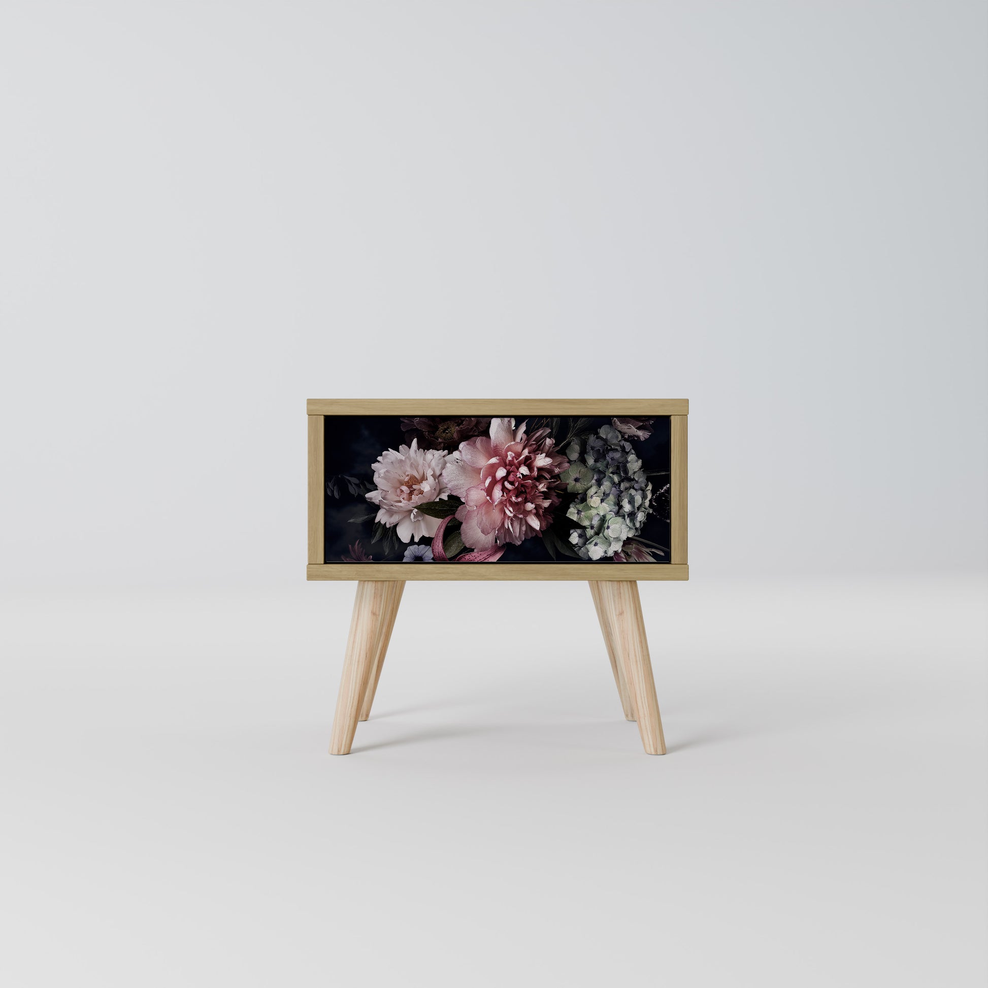 Mesita de noche PURE BLOSSOM efecto roble