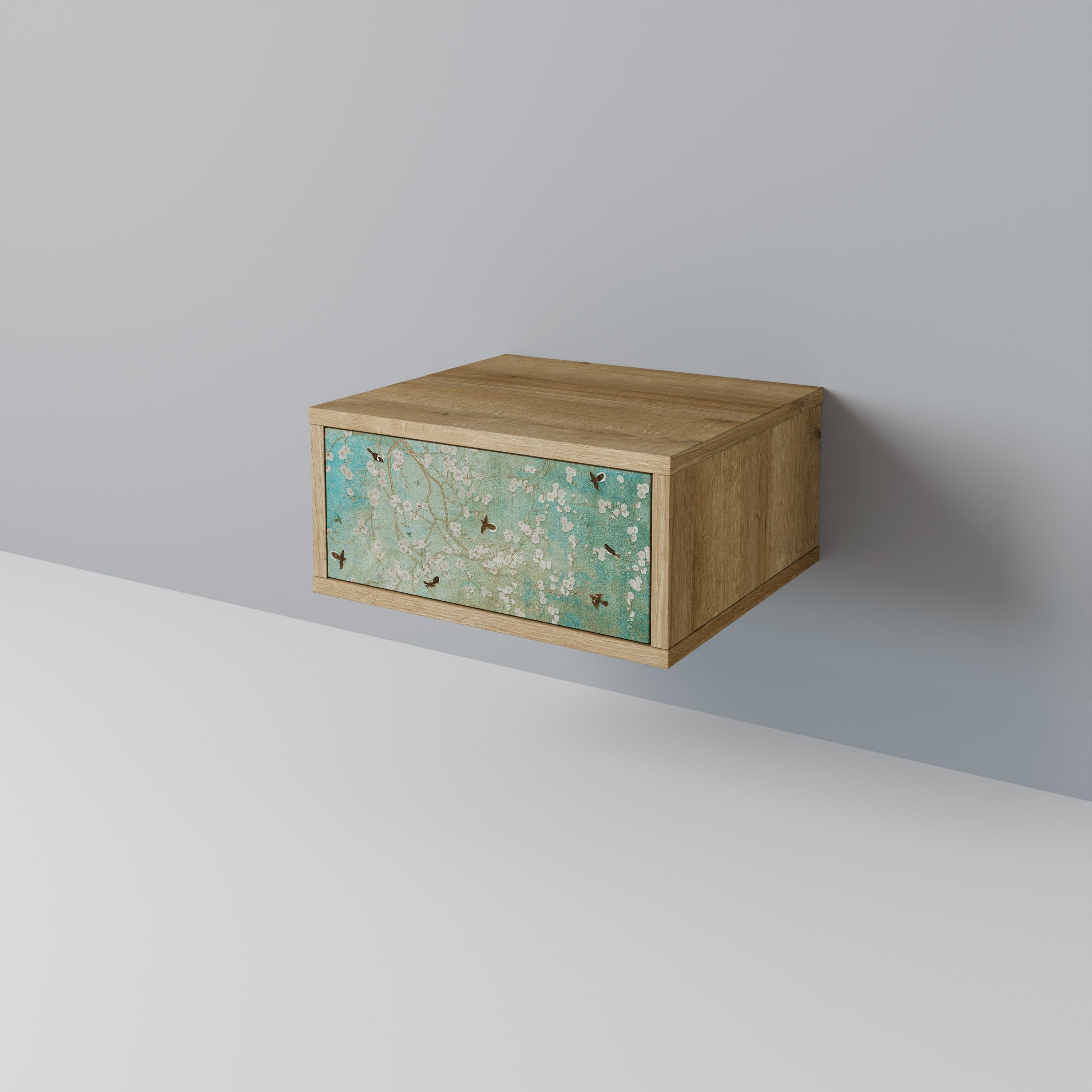 BLOOMING CHARM Nightstand in Oak Effect