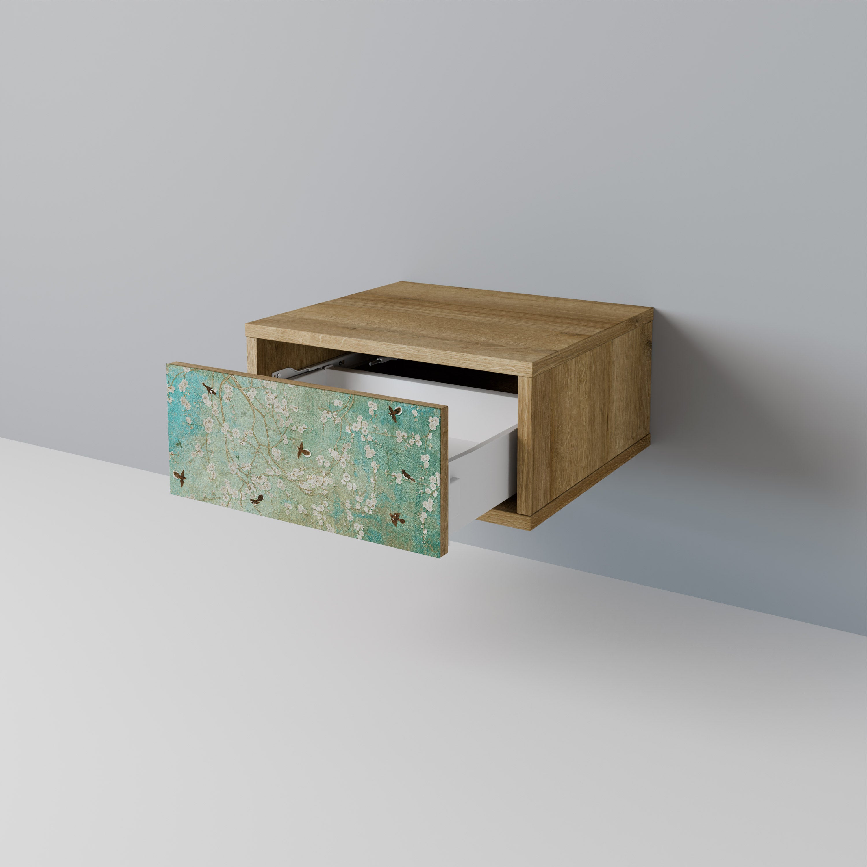 BLOOMING CHARM Nightstand in Oak Effect