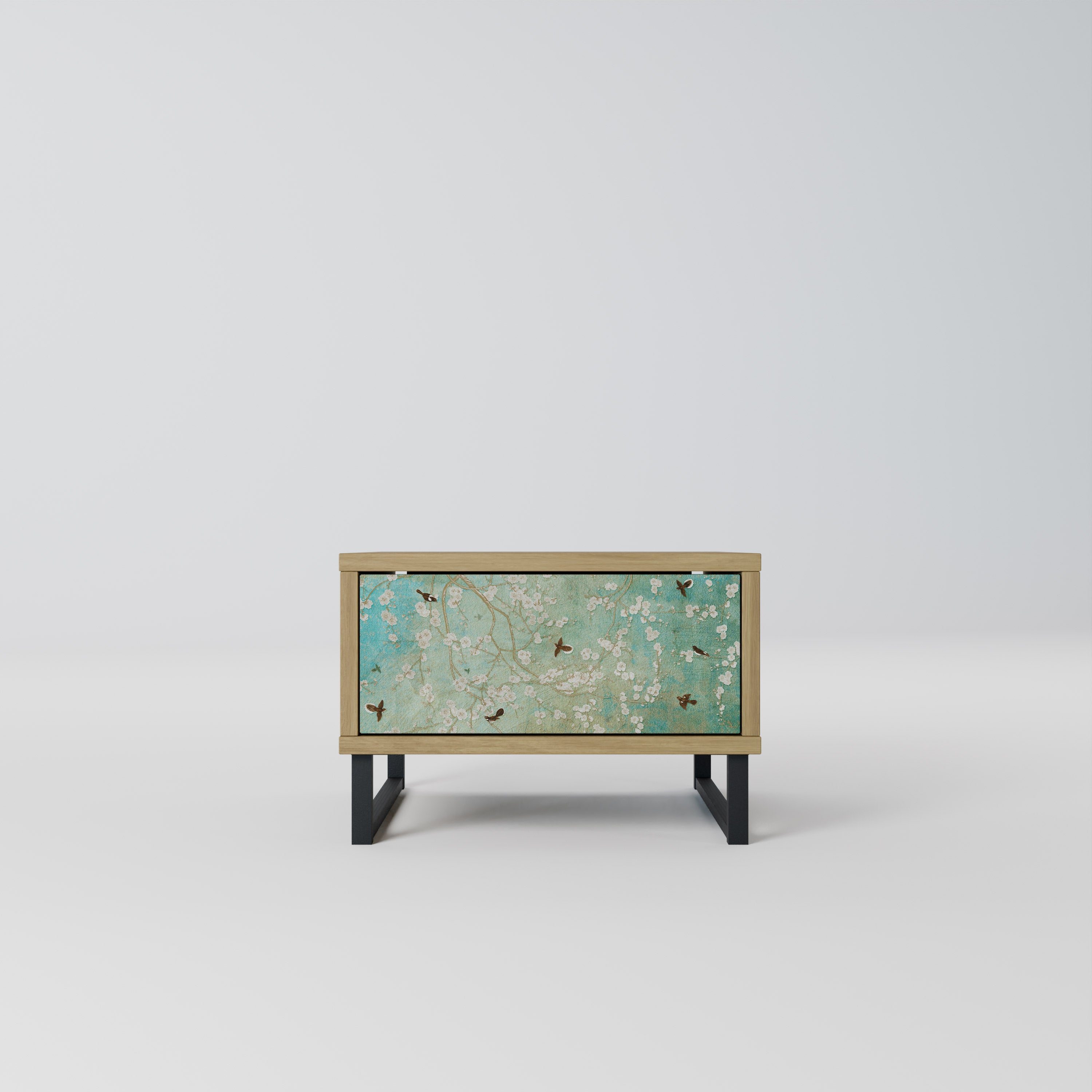 BLOOMING CHARM Nightstand in Oak Effect