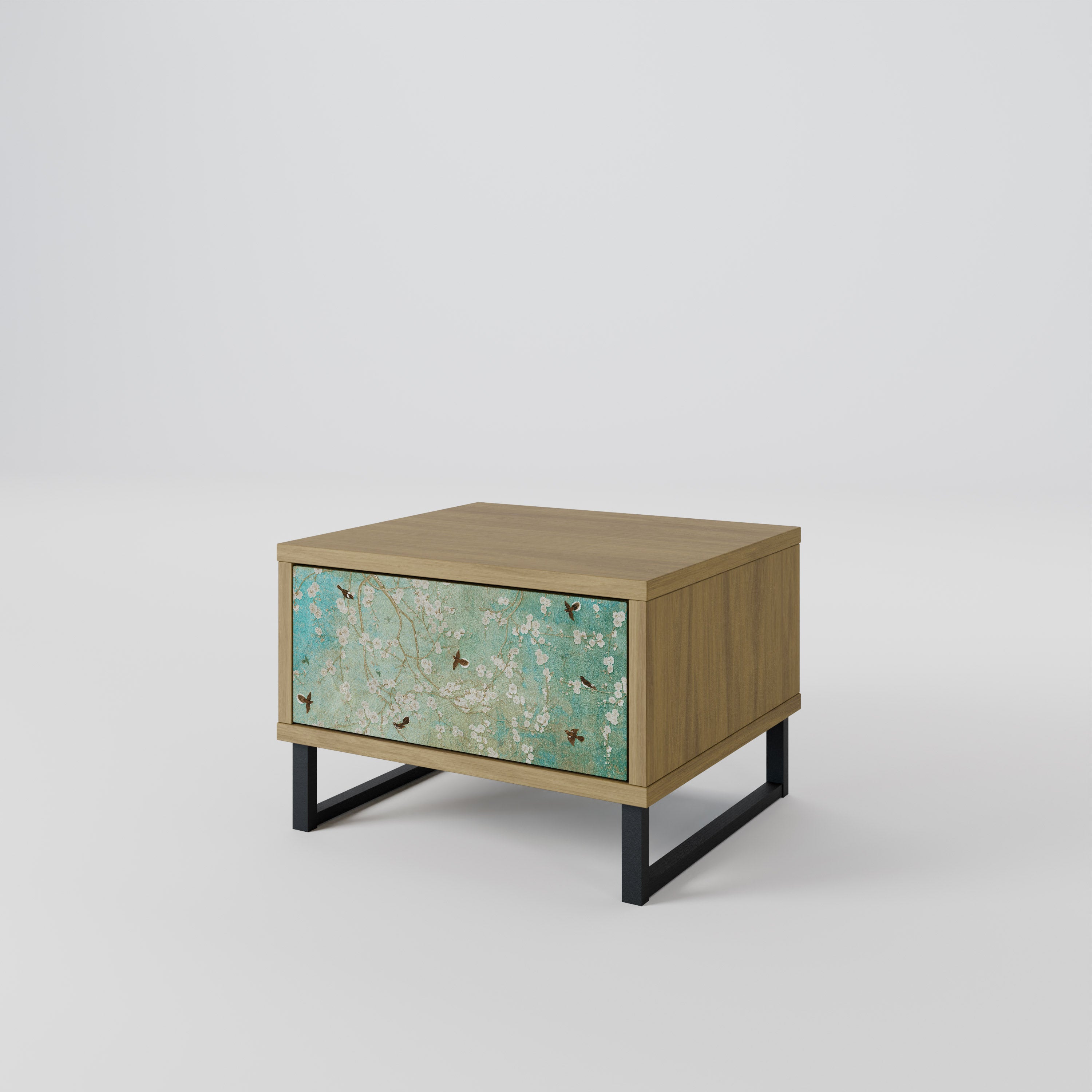 BLOOMING CHARM Nightstand in Oak Effect