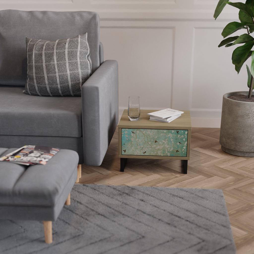BLOOMING CHARM Nightstand in Oak Effect