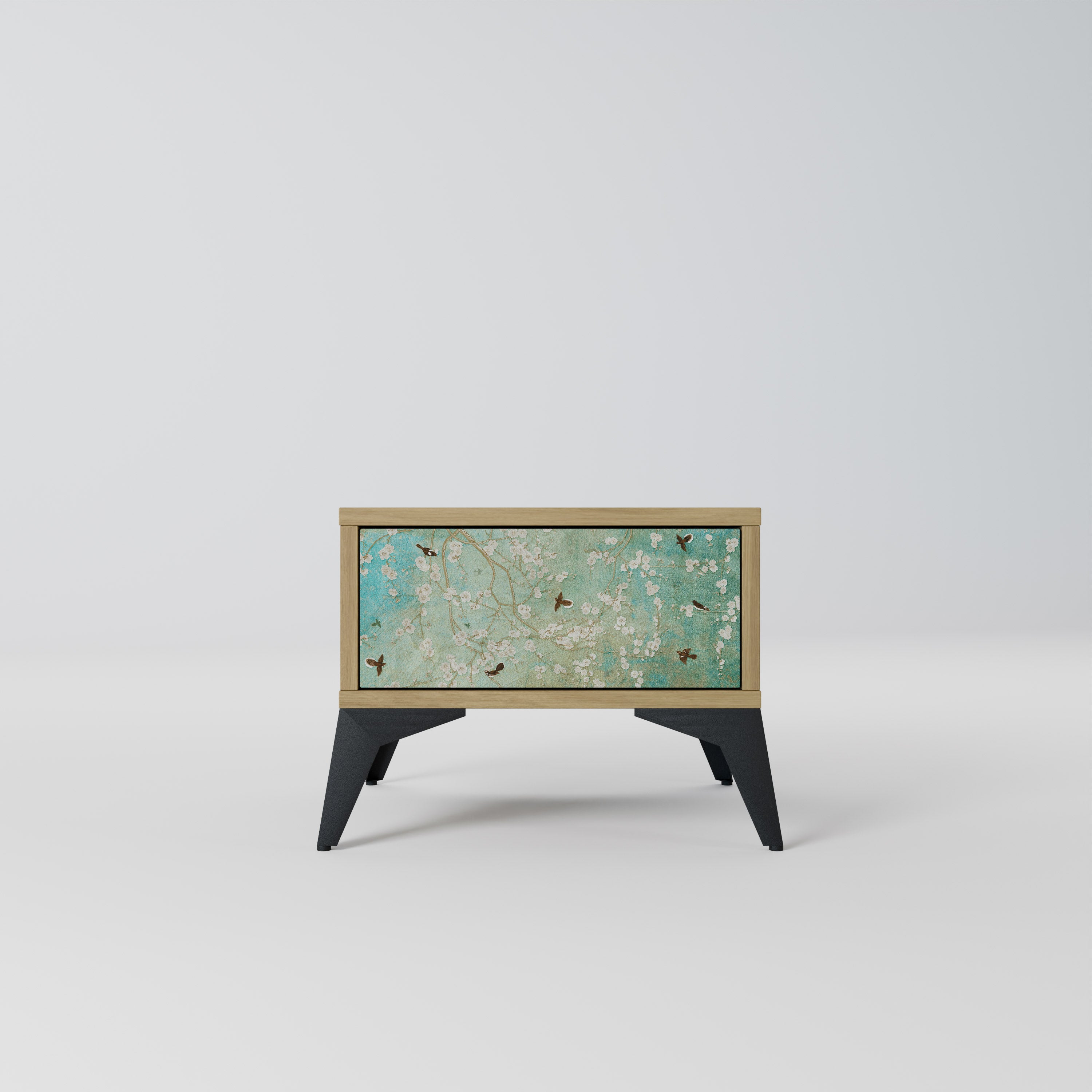 BLOOMING CHARM Nightstand in Oak Effect