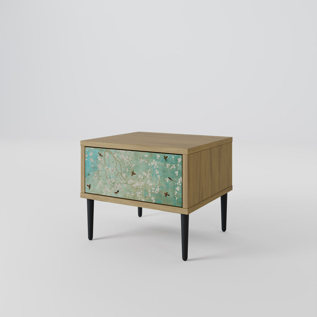 BLOOMING CHARM Nightstand in Oak Effect