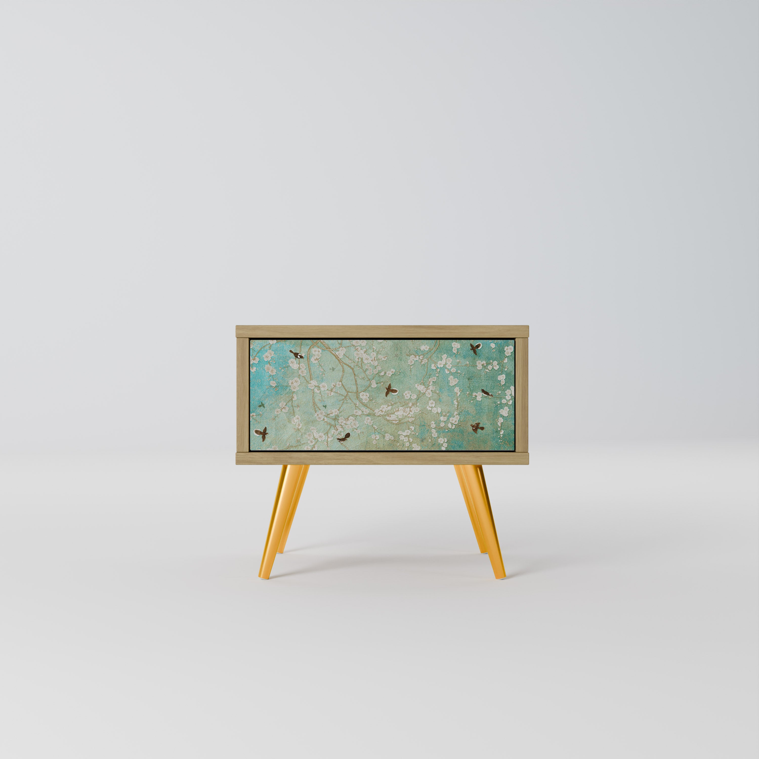BLOOMING CHARM Nightstand in Oak Effect