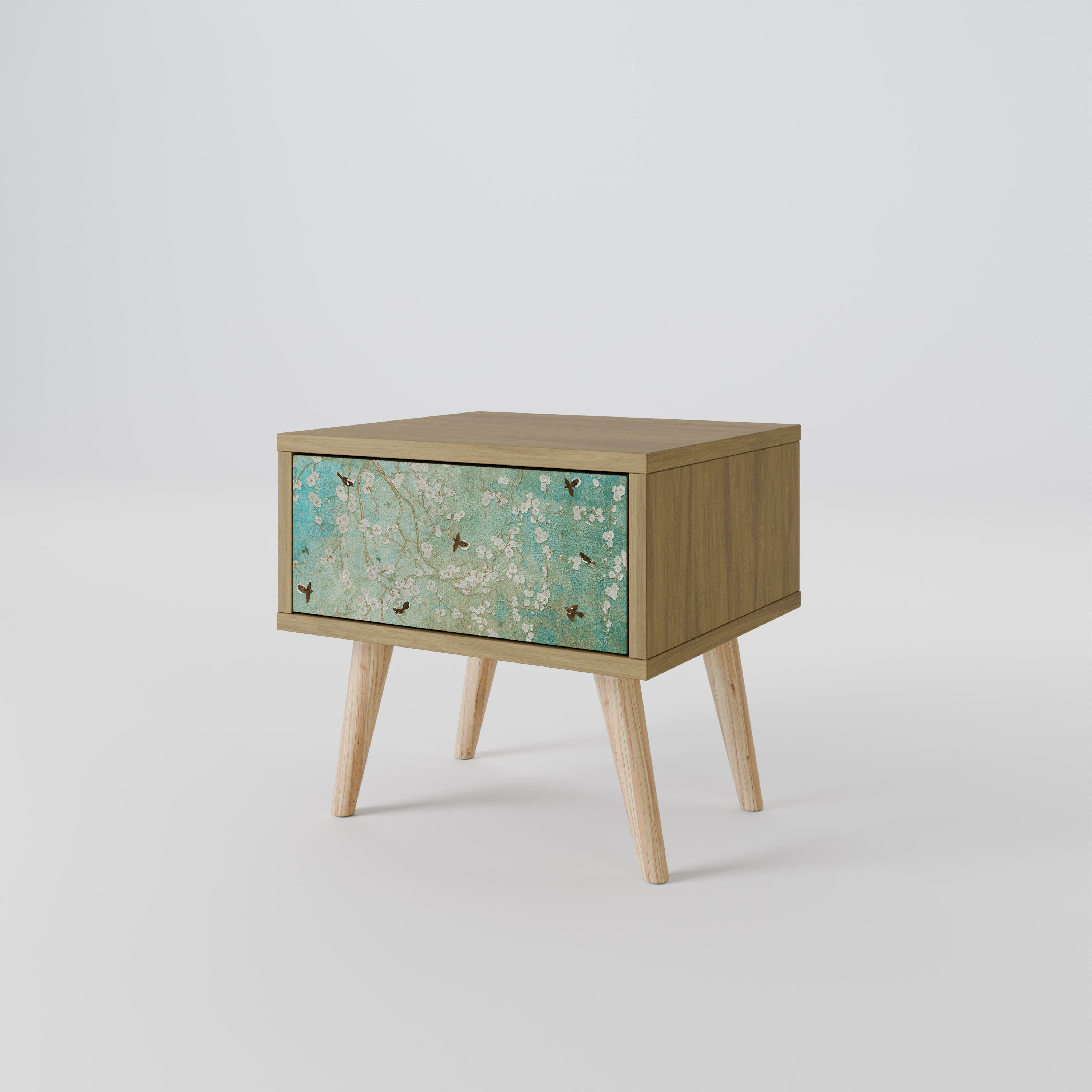 BLOOMING CHARM Nightstand in Oak Effect