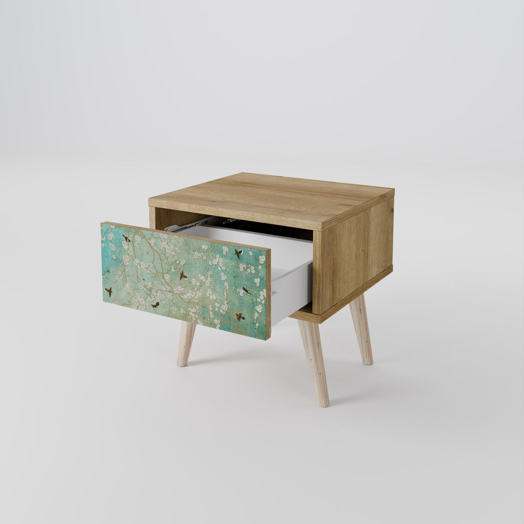 BLOOMING CHARM Nightstand in Oak Effect