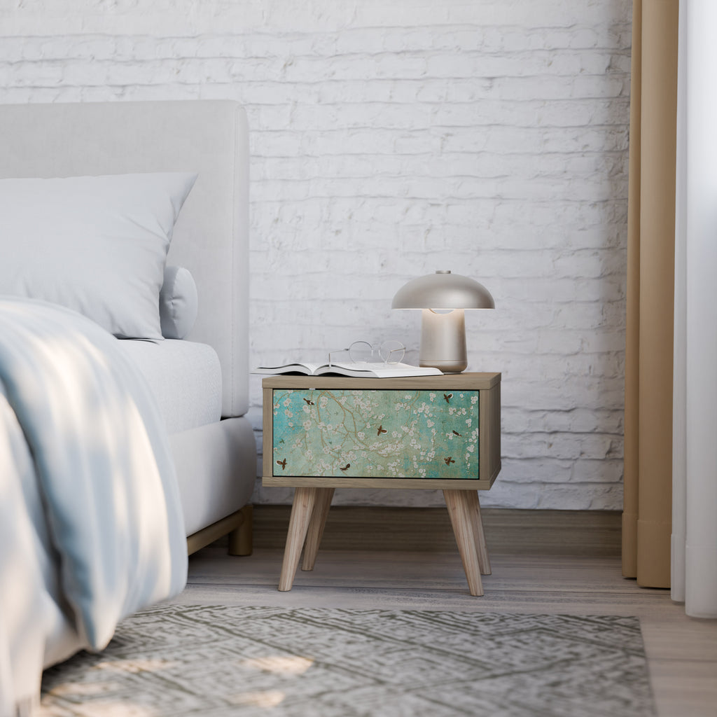 BLOOMING CHARM Nightstand in Oak Effect