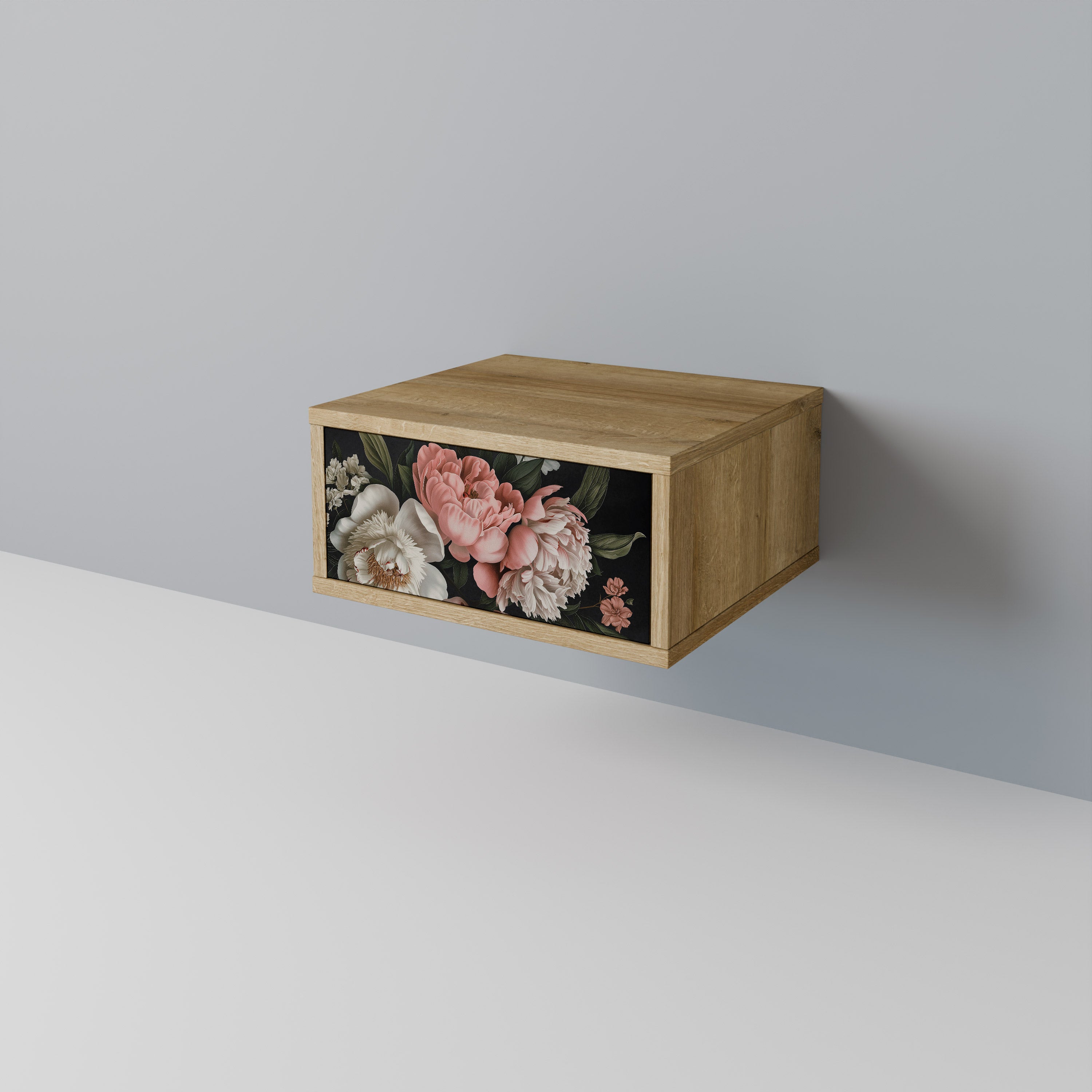 LUSH ELEGANCE Nightstand in Oak Effect