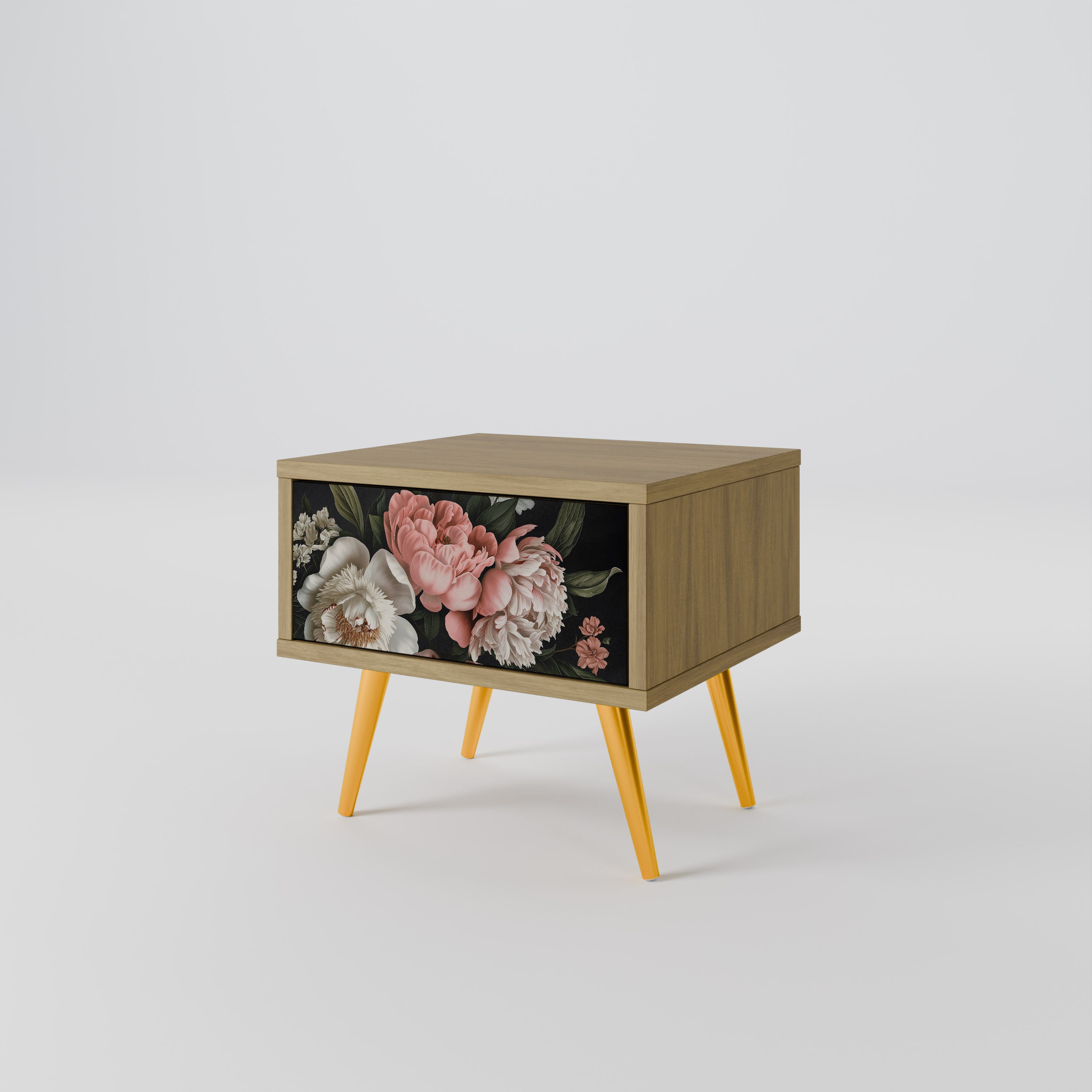 LUSH ELEGANCE Nightstand in Oak Effect