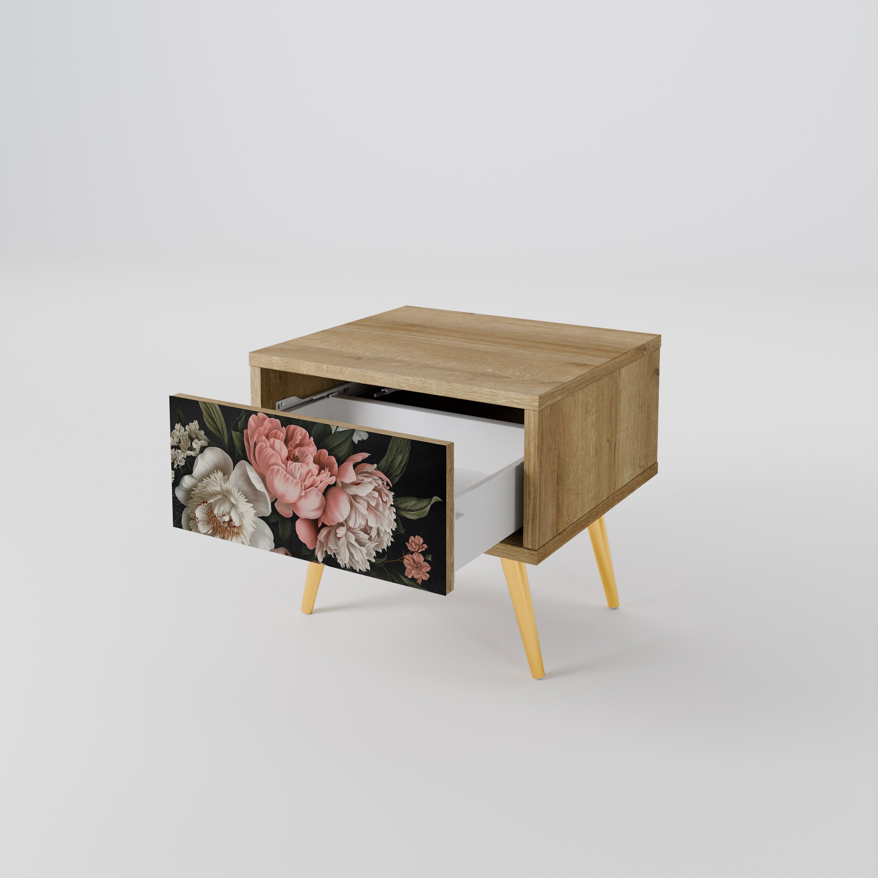 LUSH ELEGANCE Nightstand in Oak Effect