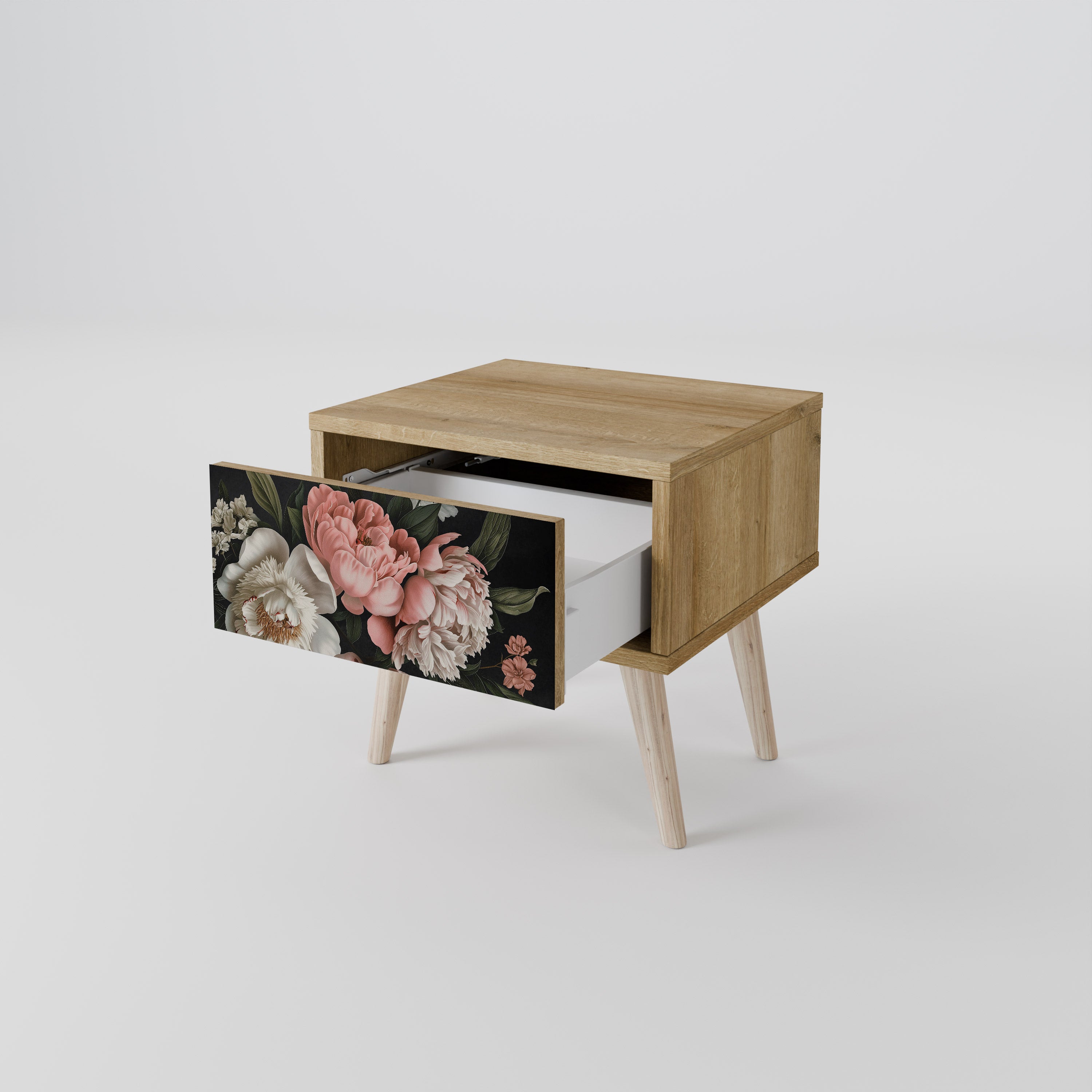 LUSH ELEGANCE Nightstand in Oak Effect