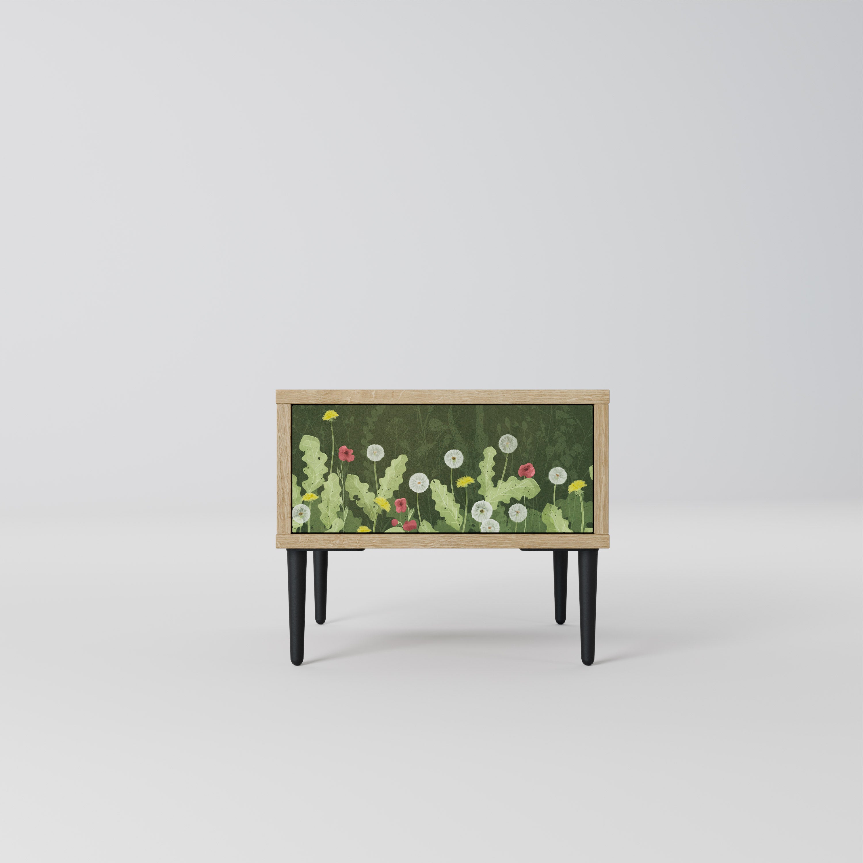 DANDELION AMUSE Nightstand in Oak Effect