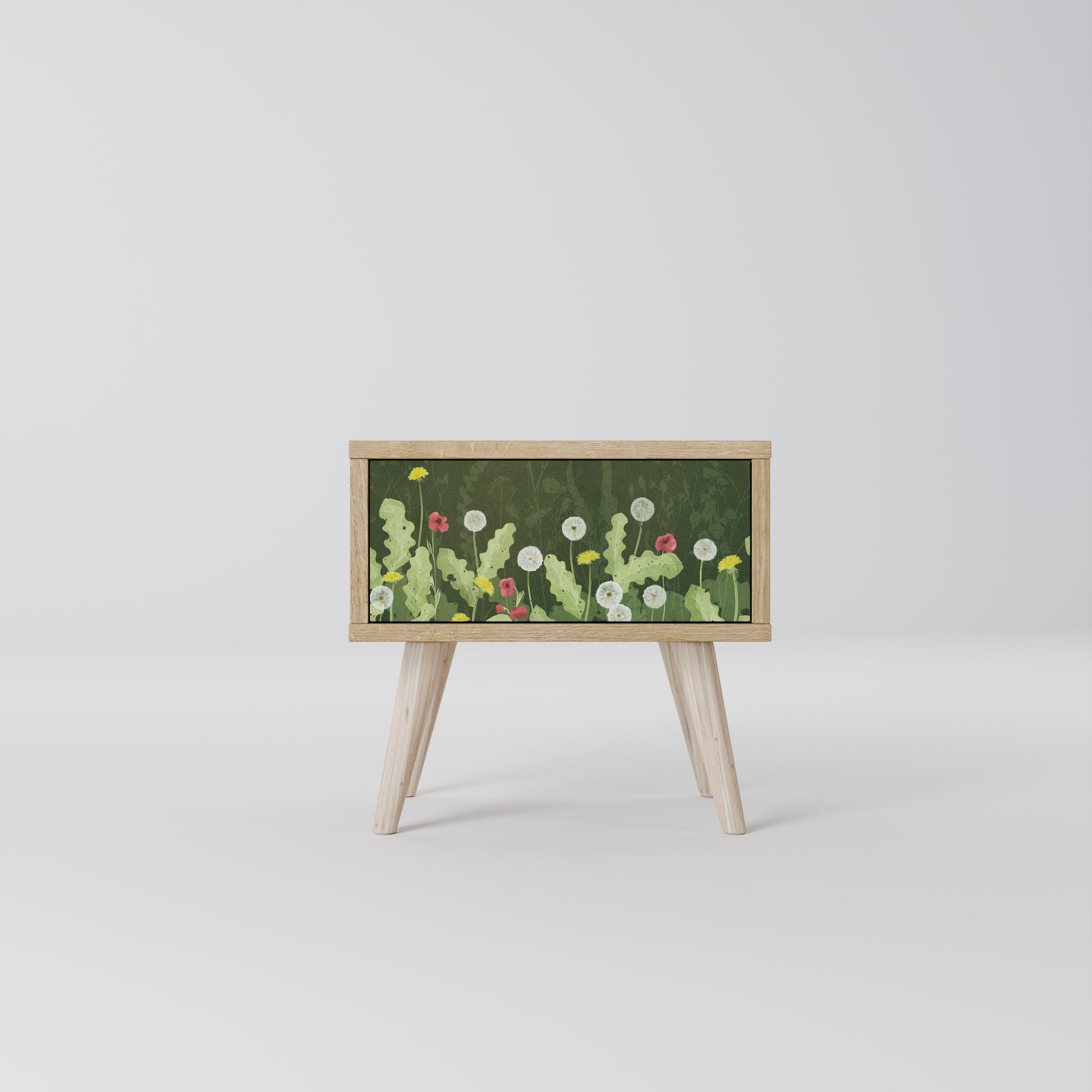 DANDELION AMUSE Nightstand in Oak Effect