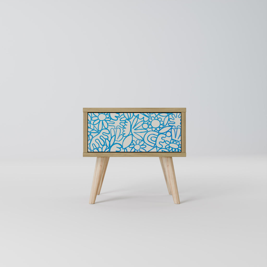 BLOOMY MORNING Nightstand in Oak Effect