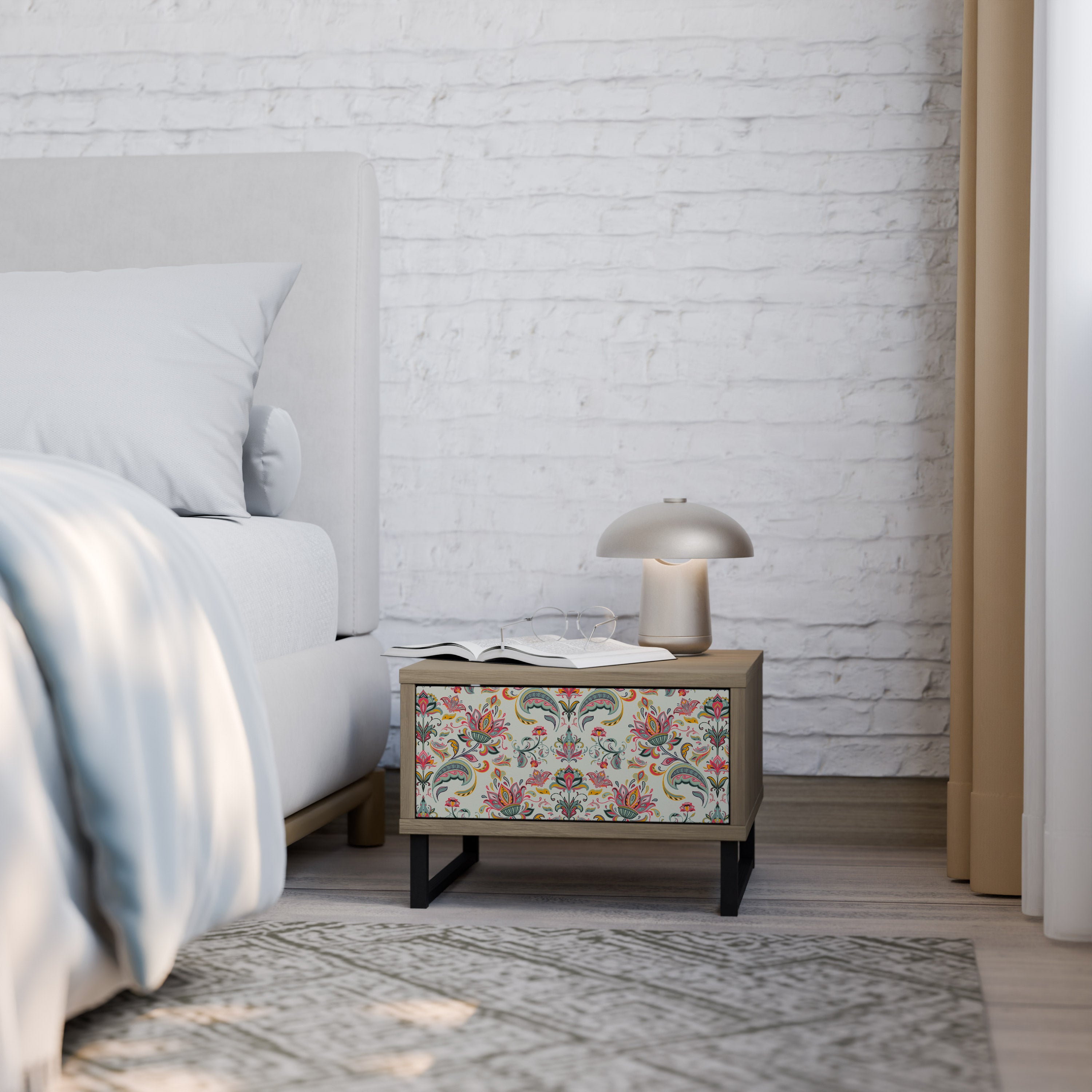 ORGANIC FOLKLORE Nightstand in Oak Effect