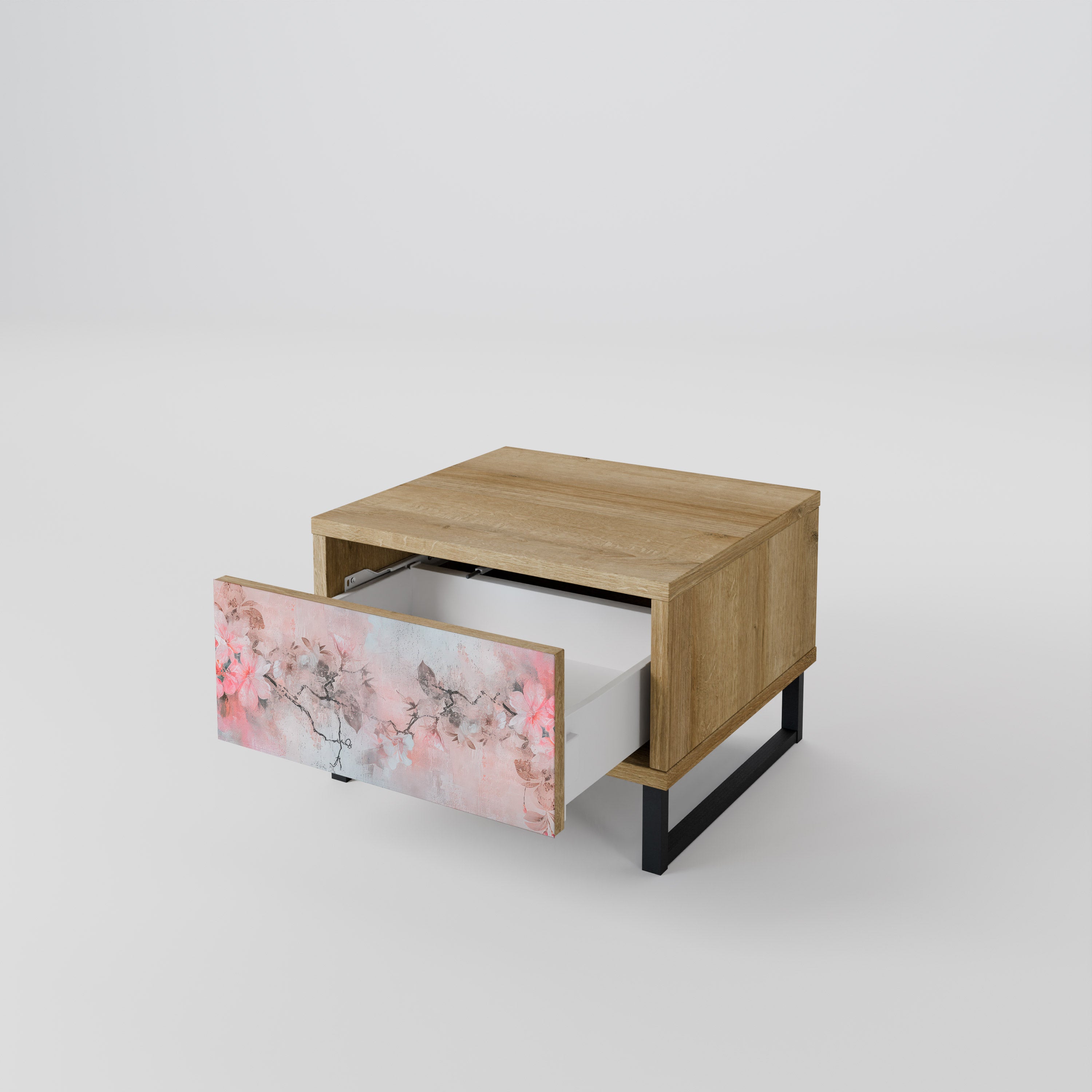 CHERRY BLOSSOM Nightstand in Oak Effect