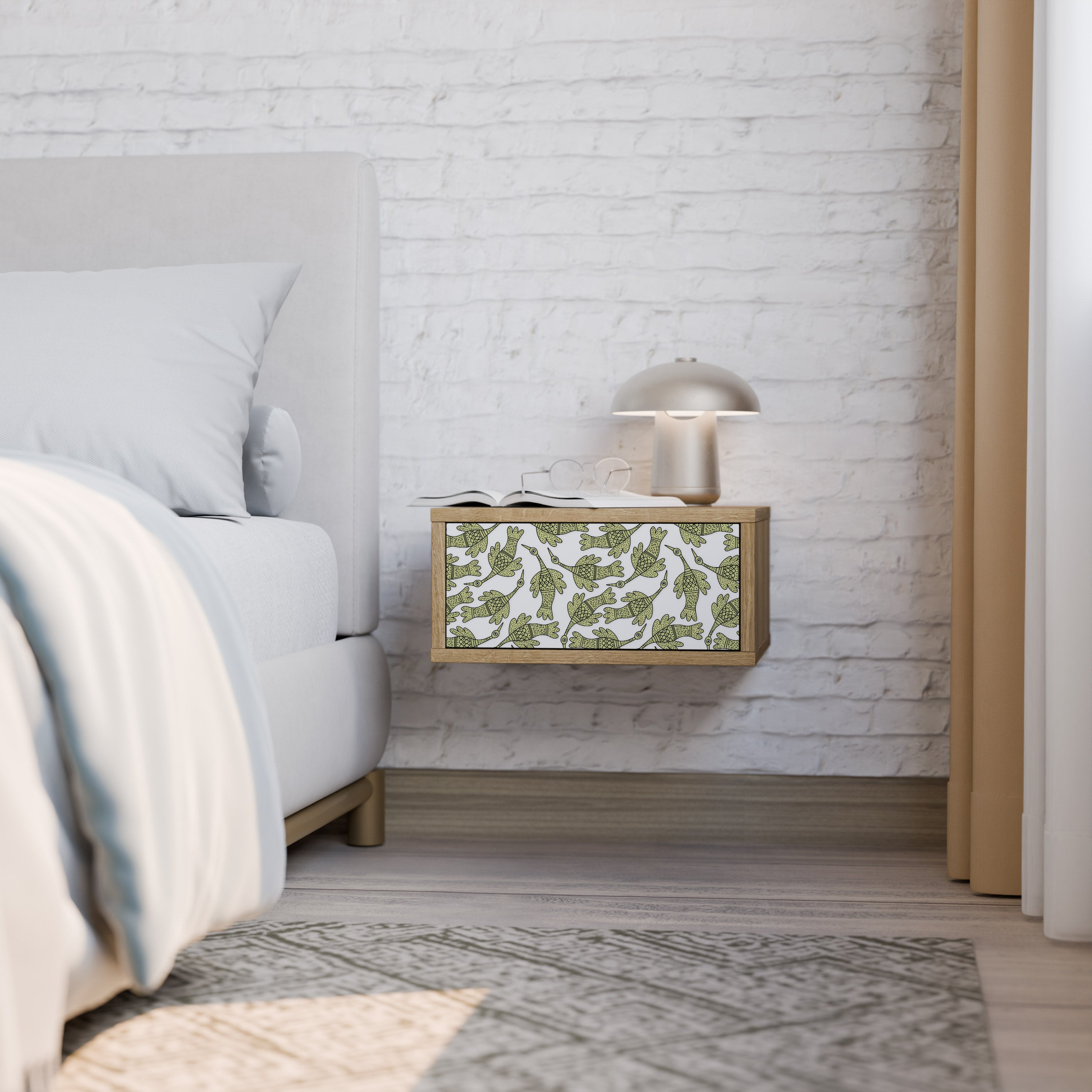 SEEDLING SONGBIRD Nightstand in Oak Effect
