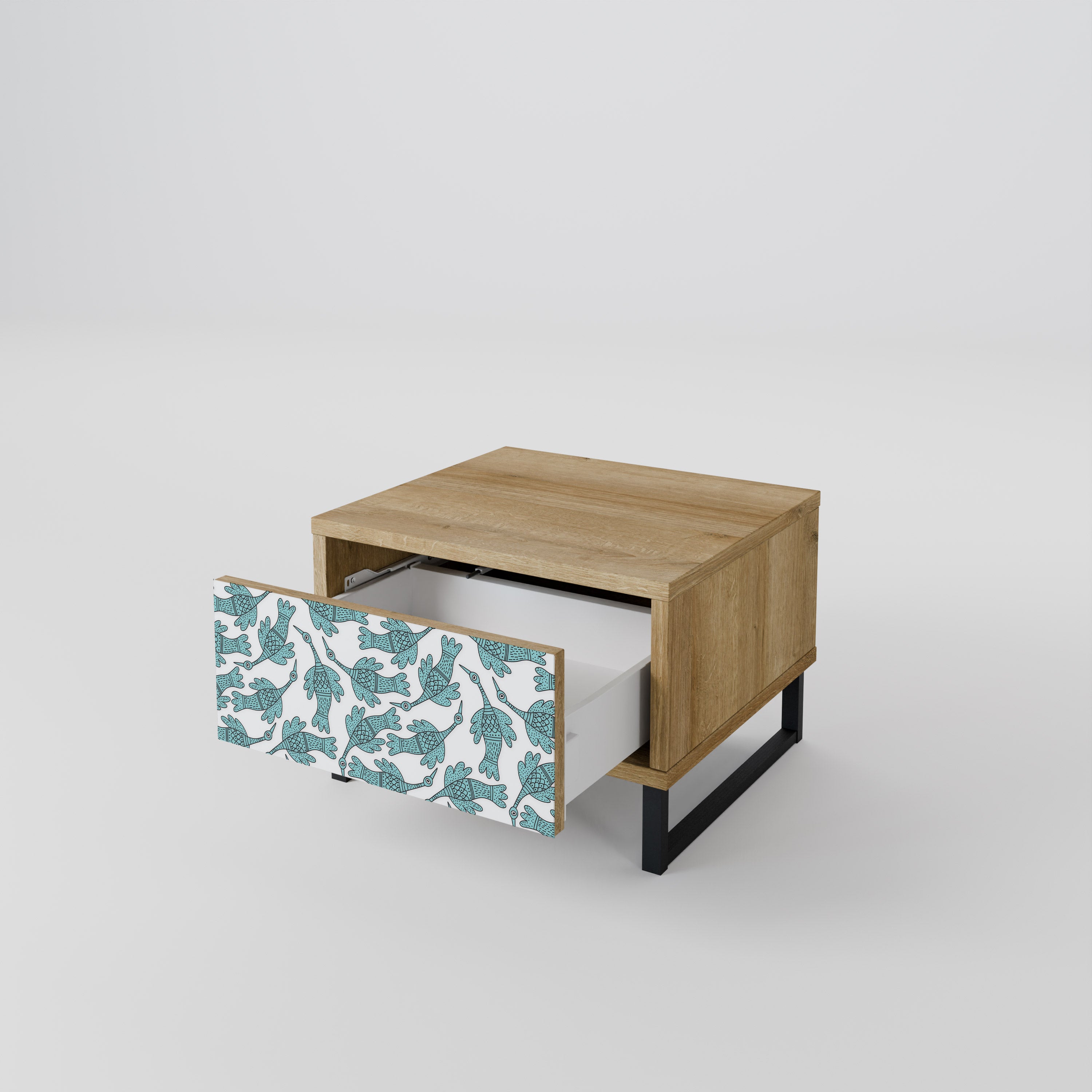 WATERSPOUT SONGIBIRD Nightstand in Oak Effect