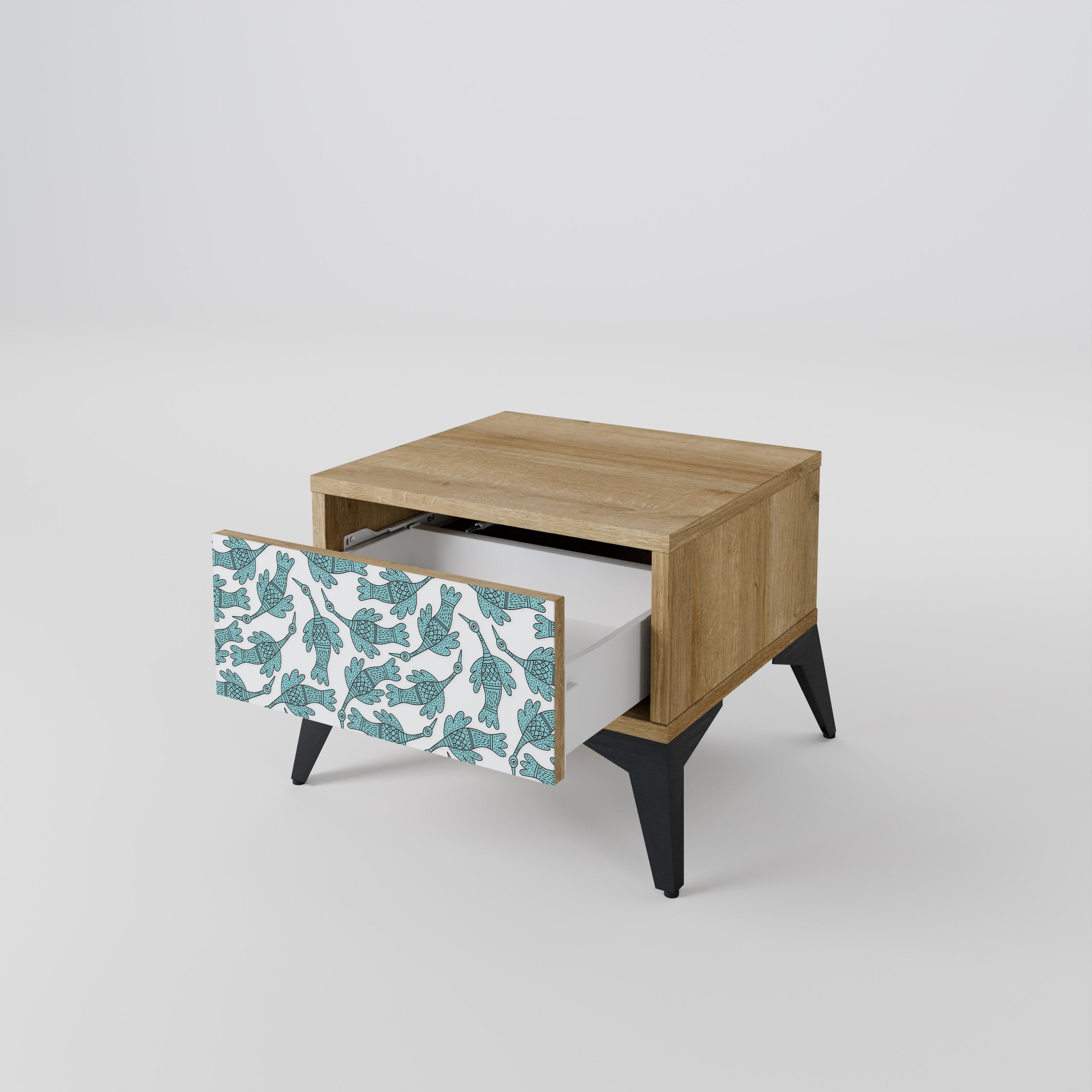 WATERSPOUT SONGIBIRD Nightstand in Oak Effect