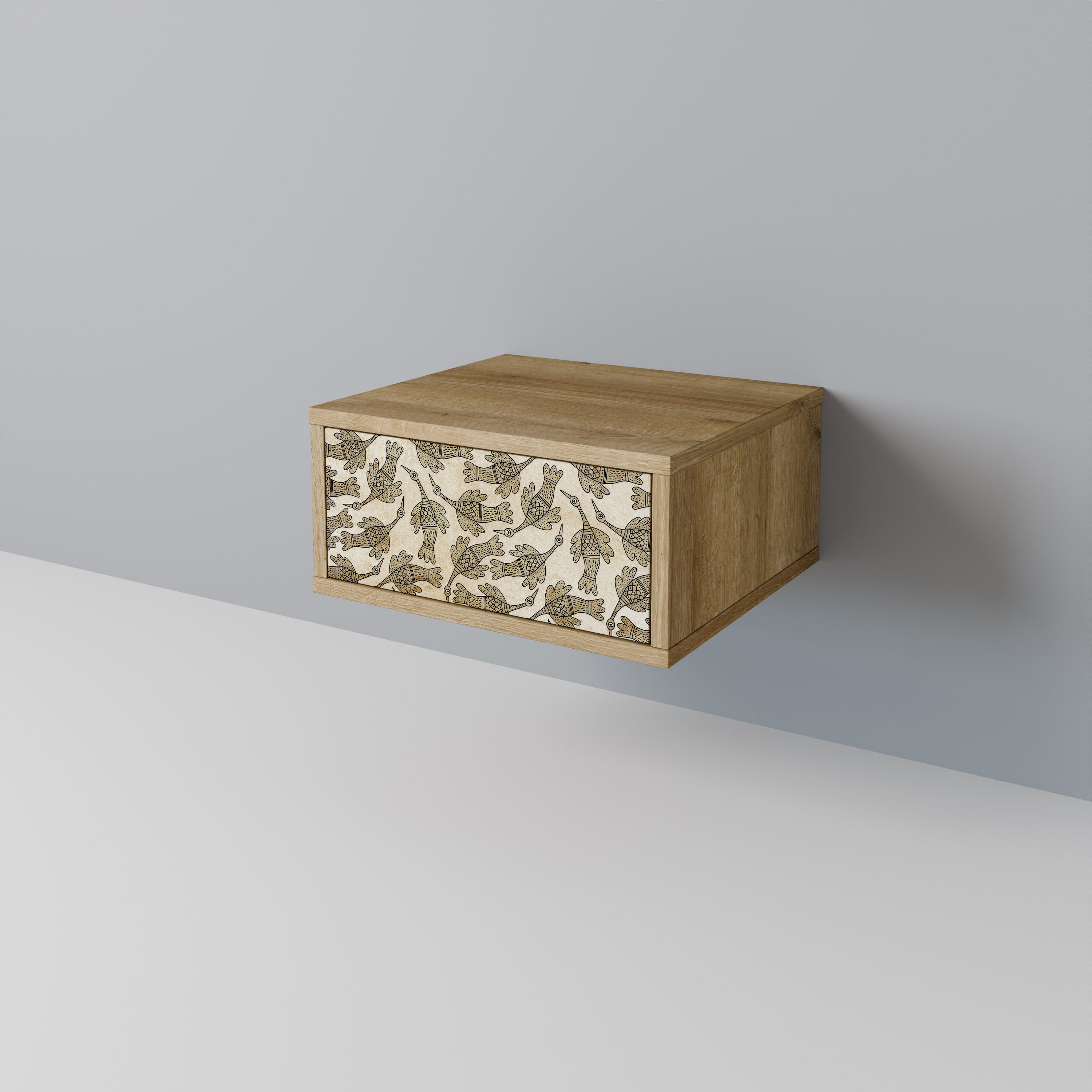 ALMONDINE SONGBIRD Nightstand in Oak Effect