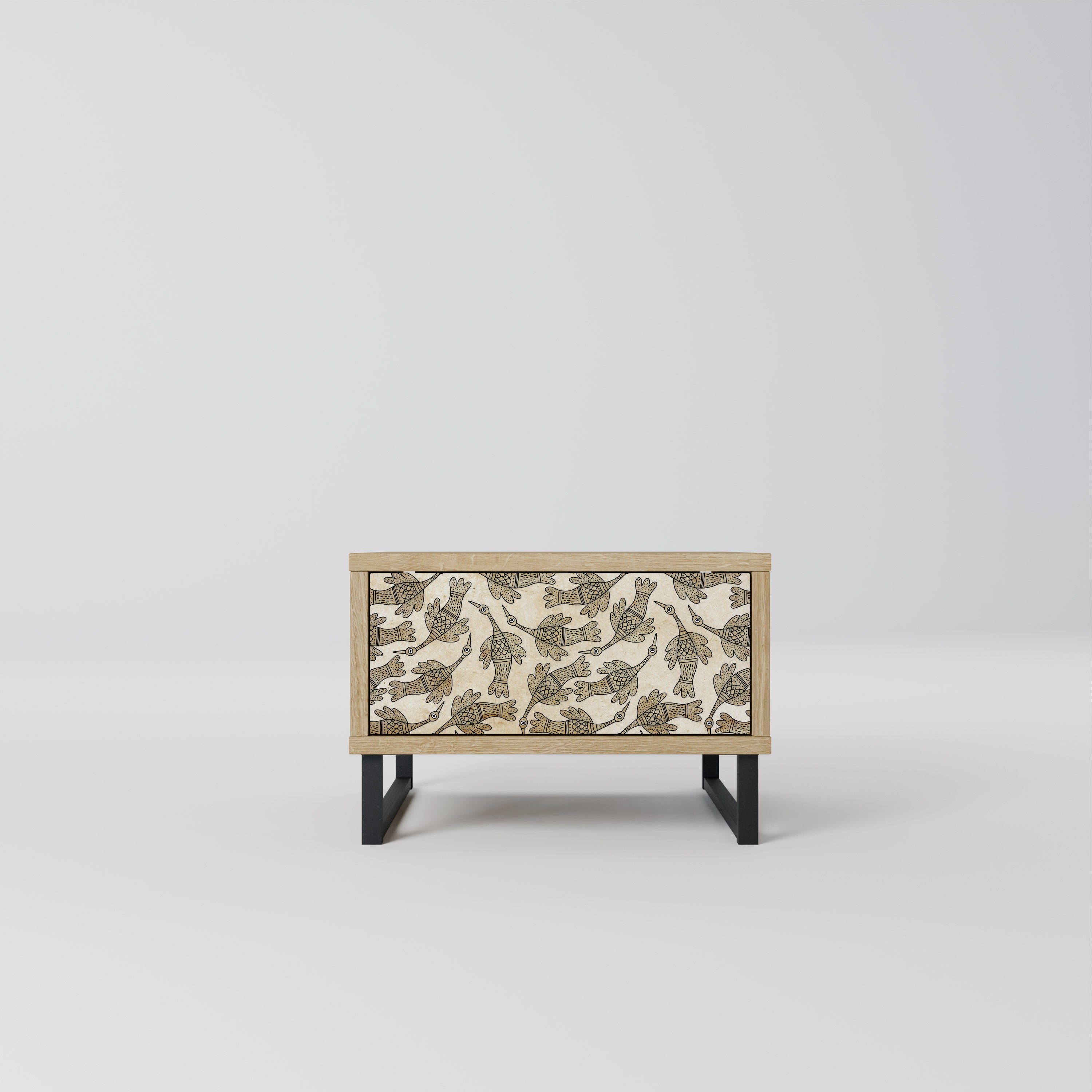 ALMONDINE SONGBIRD Nightstand in Oak Effect
