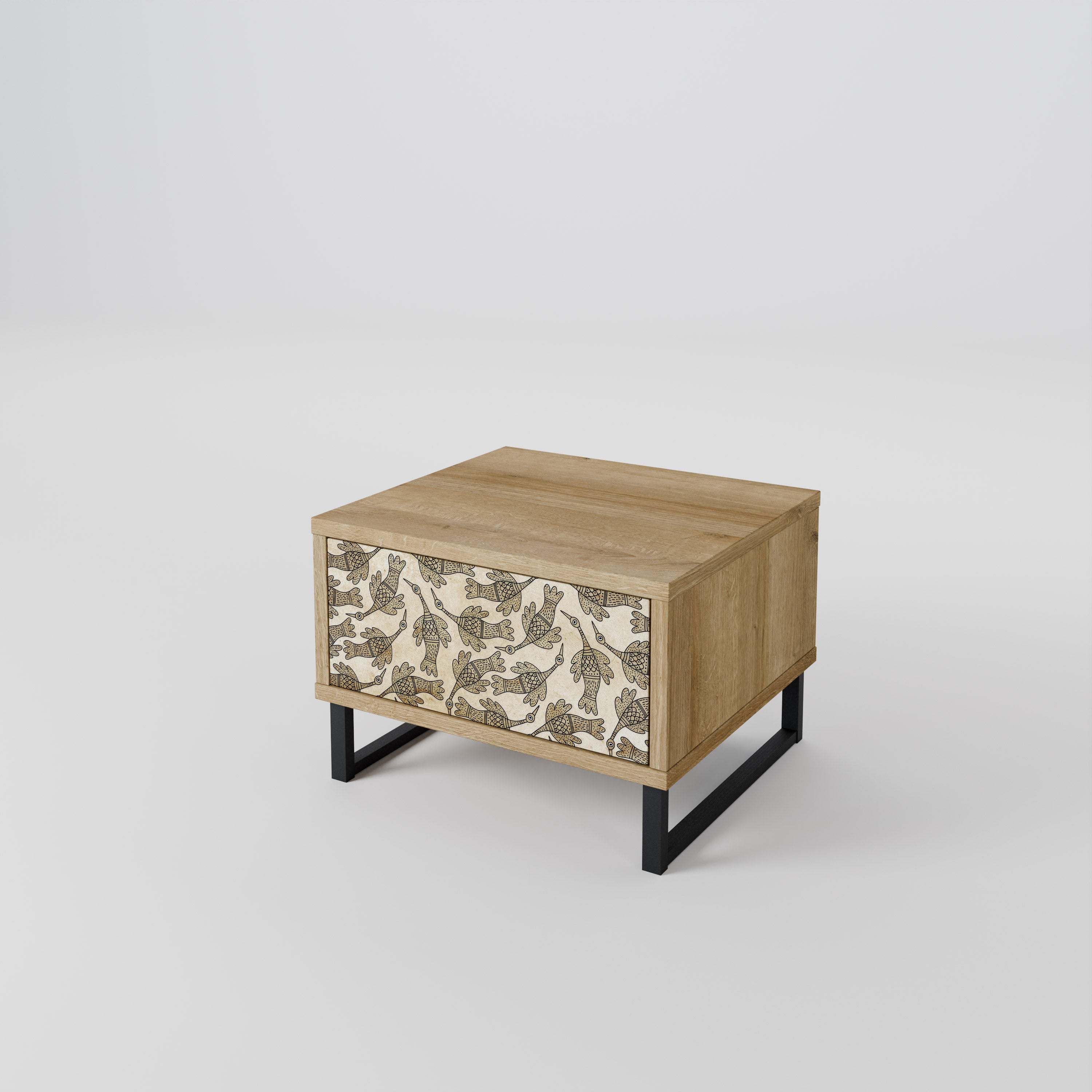 ALMONDINE SONGBIRD Nightstand in Oak Effect