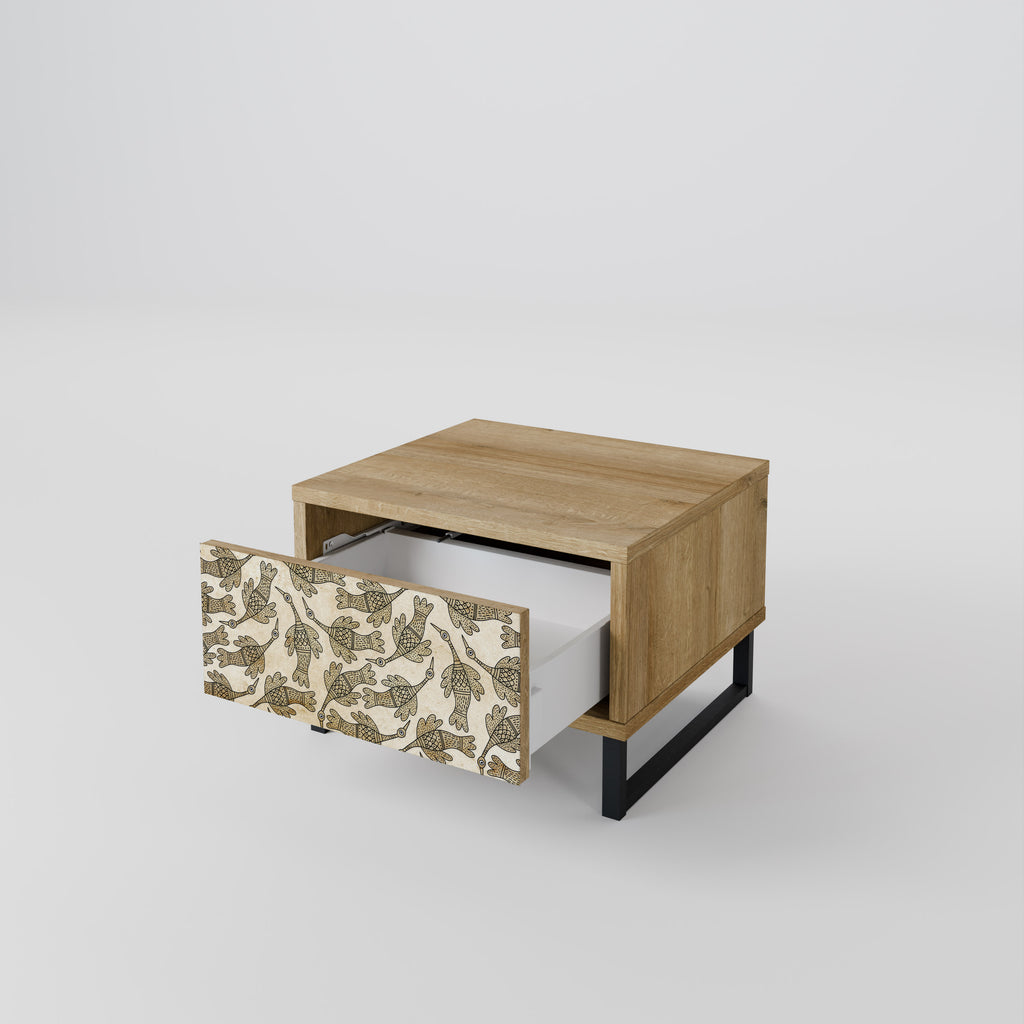 ALMONDINE SONGBIRD Nightstand in Oak Effect