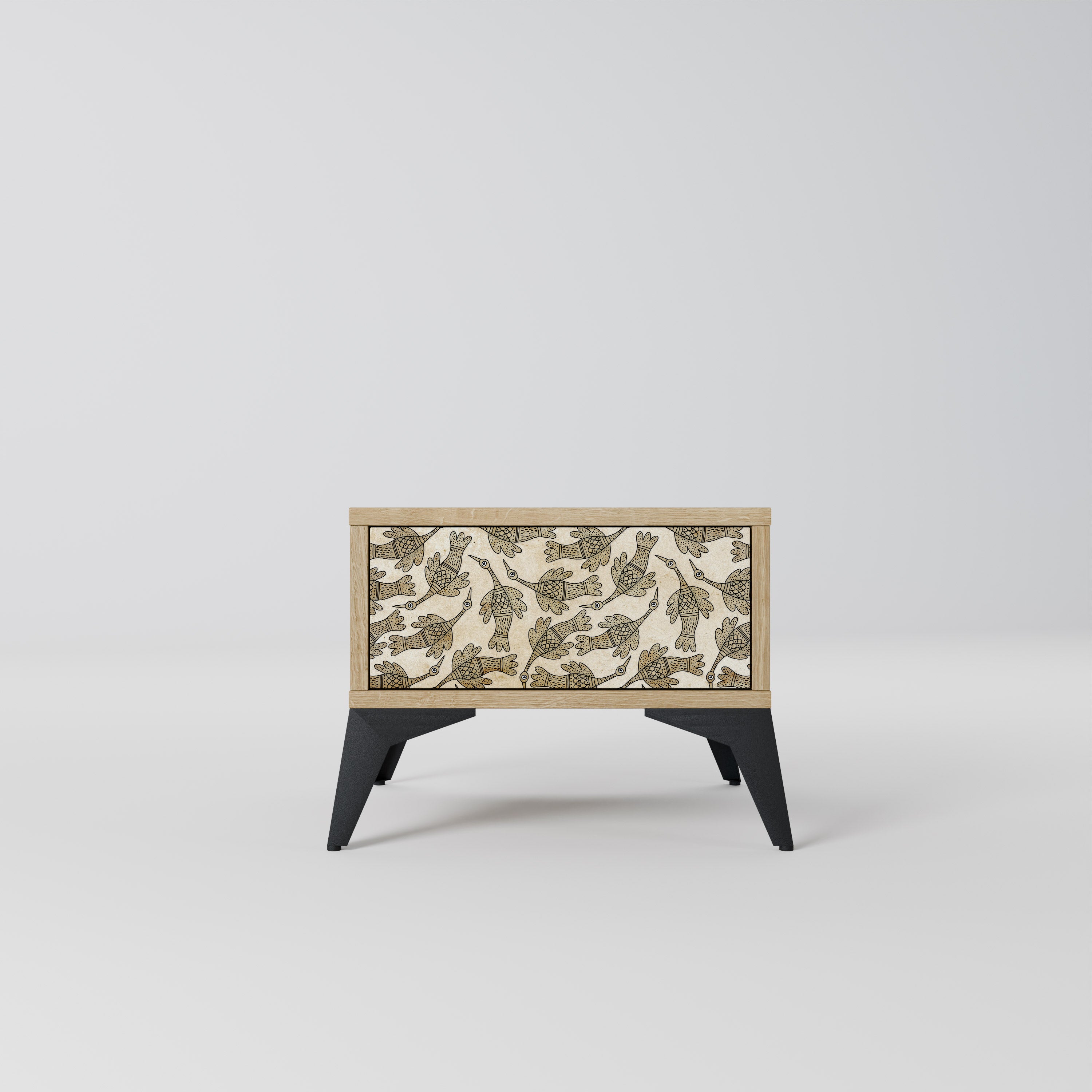 ALMONDINE SONGBIRD Nightstand in Oak Effect