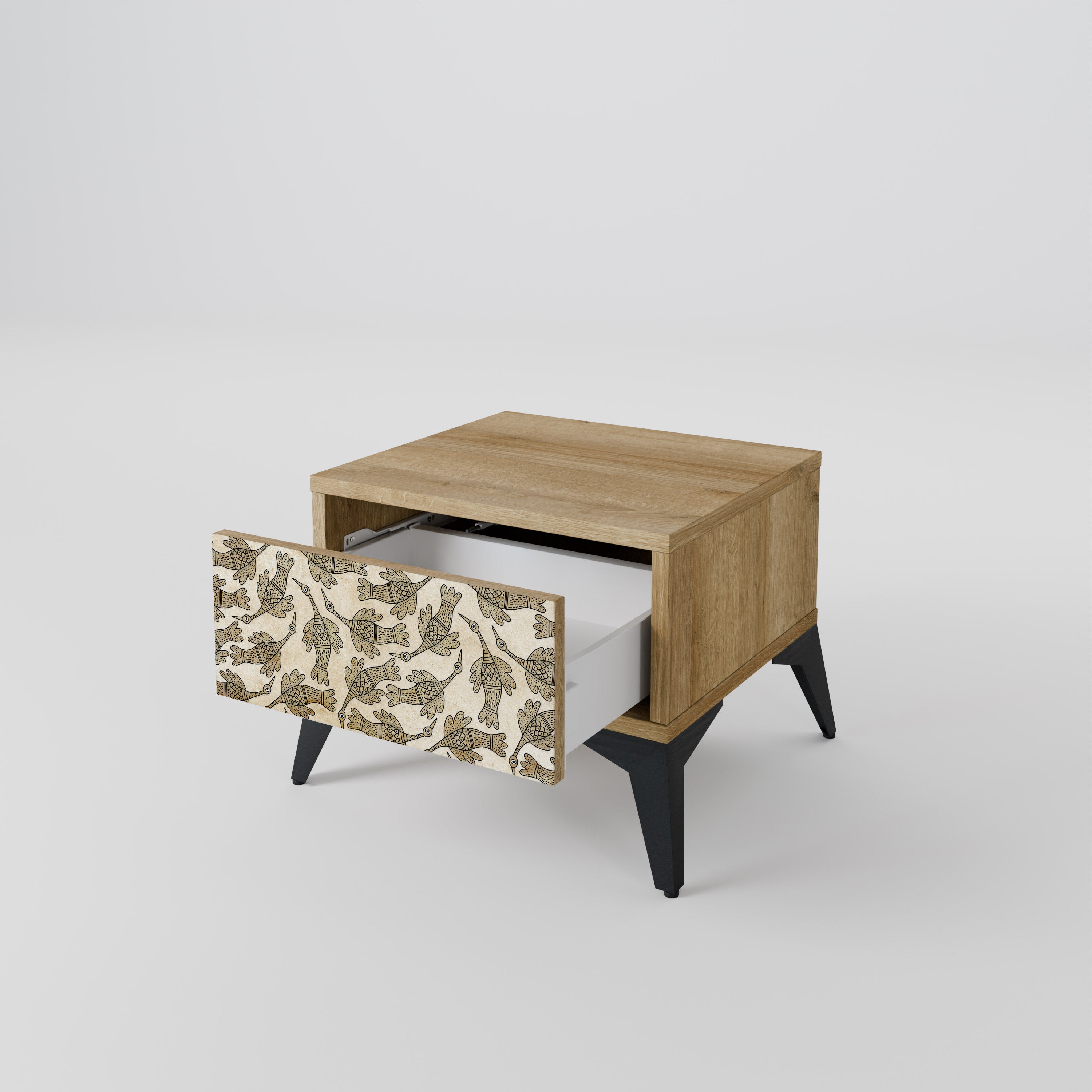 ALMONDINE SONGBIRD Nightstand in Oak Effect