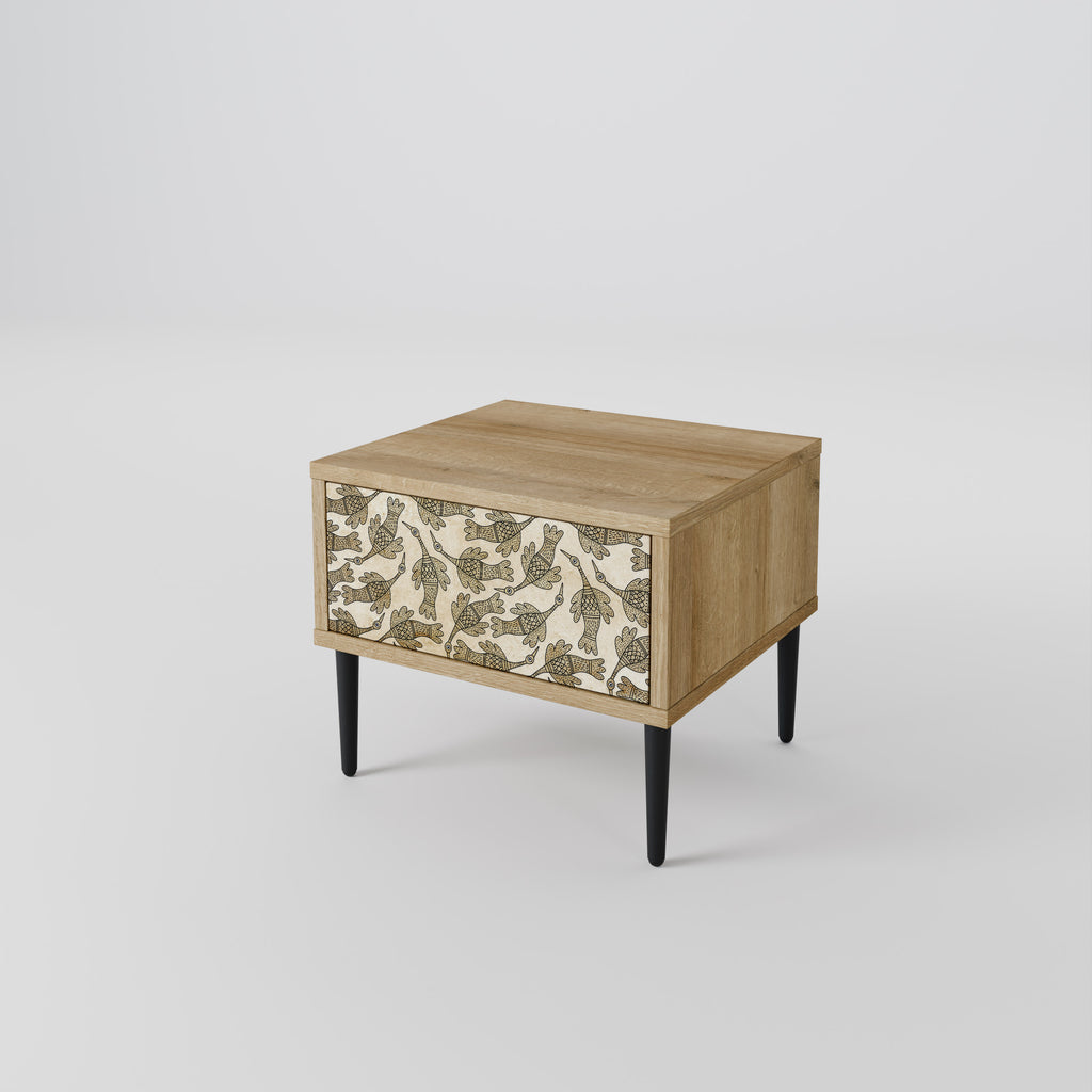 ALMONDINE SONGBIRD Nightstand in Oak Effect