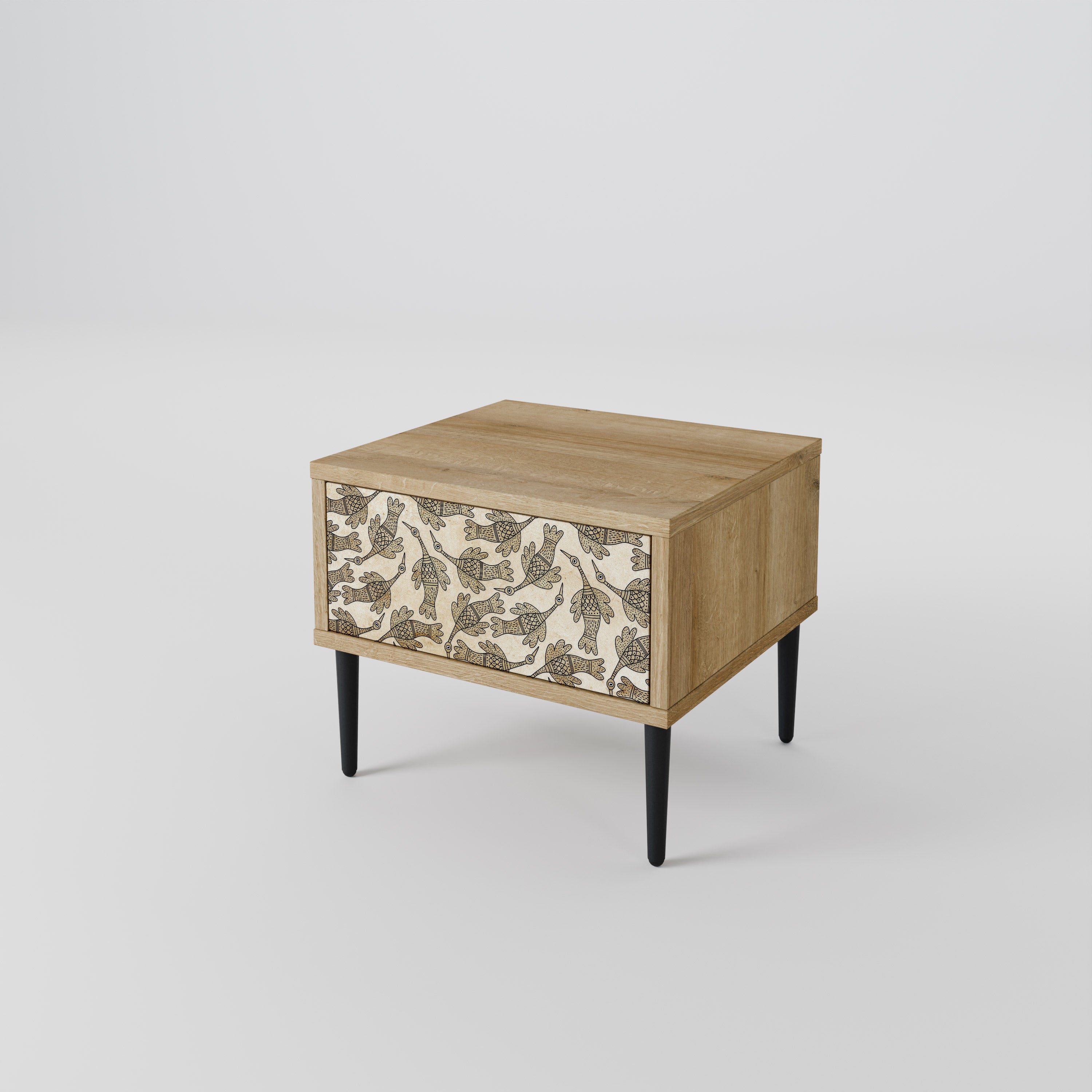 ALMONDINE SONGBIRD Nightstand in Oak Effect