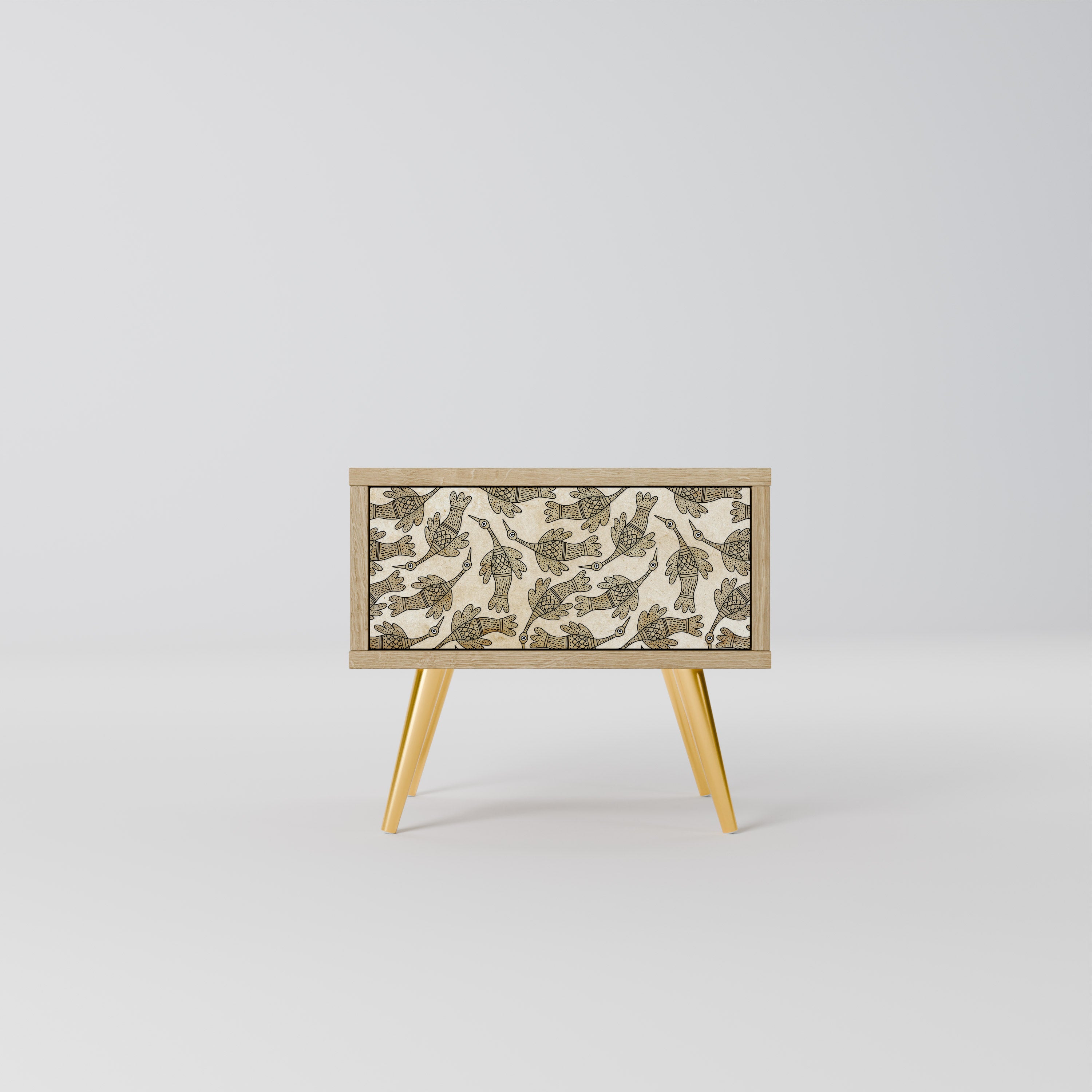 ALMONDINE SONGBIRD Nightstand in Oak Effect