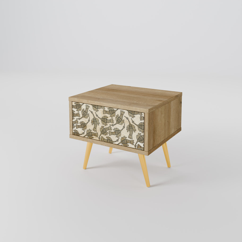ALMONDINE SONGBIRD Nightstand in Oak Effect