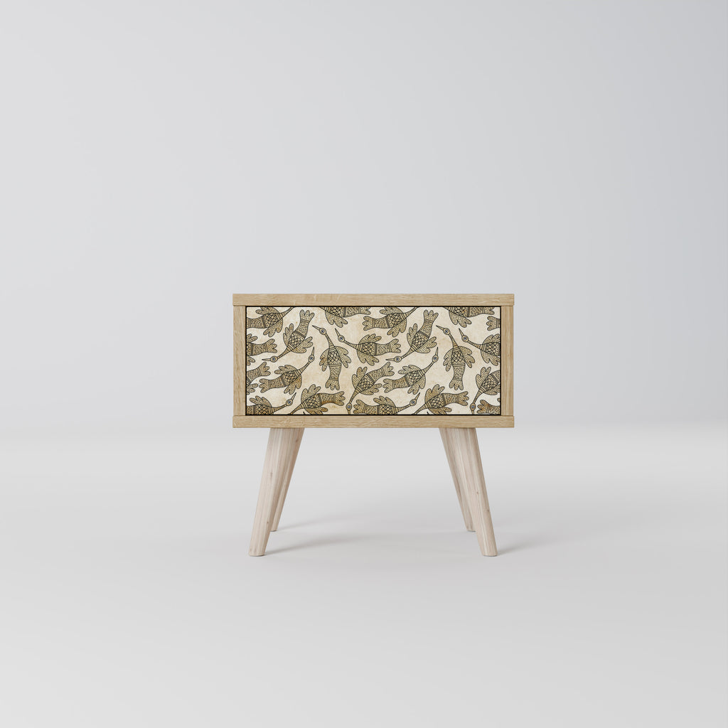 ALMONDINE SONGBIRD Nightstand in Oak Effect