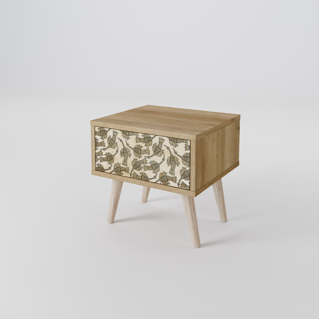 ALMONDINE SONGBIRD Nightstand in Oak Effect