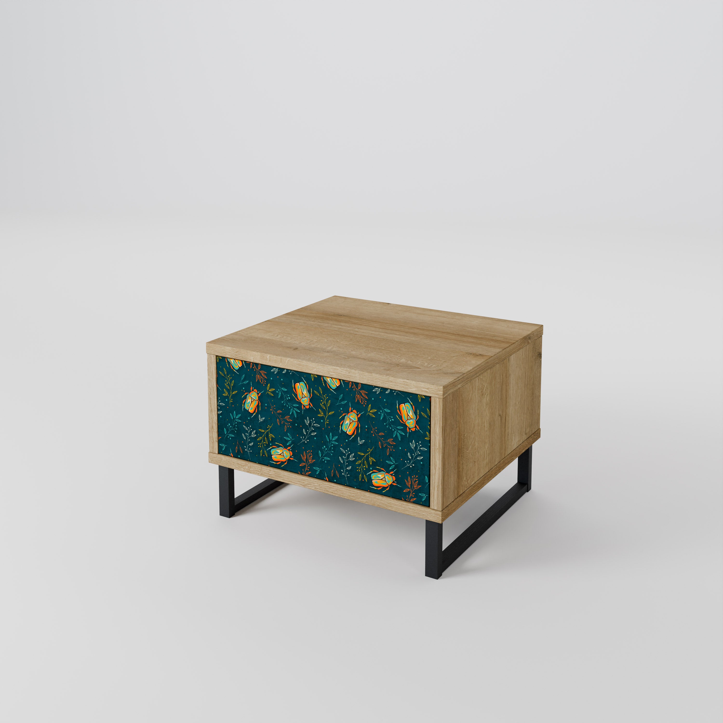 AUTUMN INSECTS Nightstand in Oak Effect