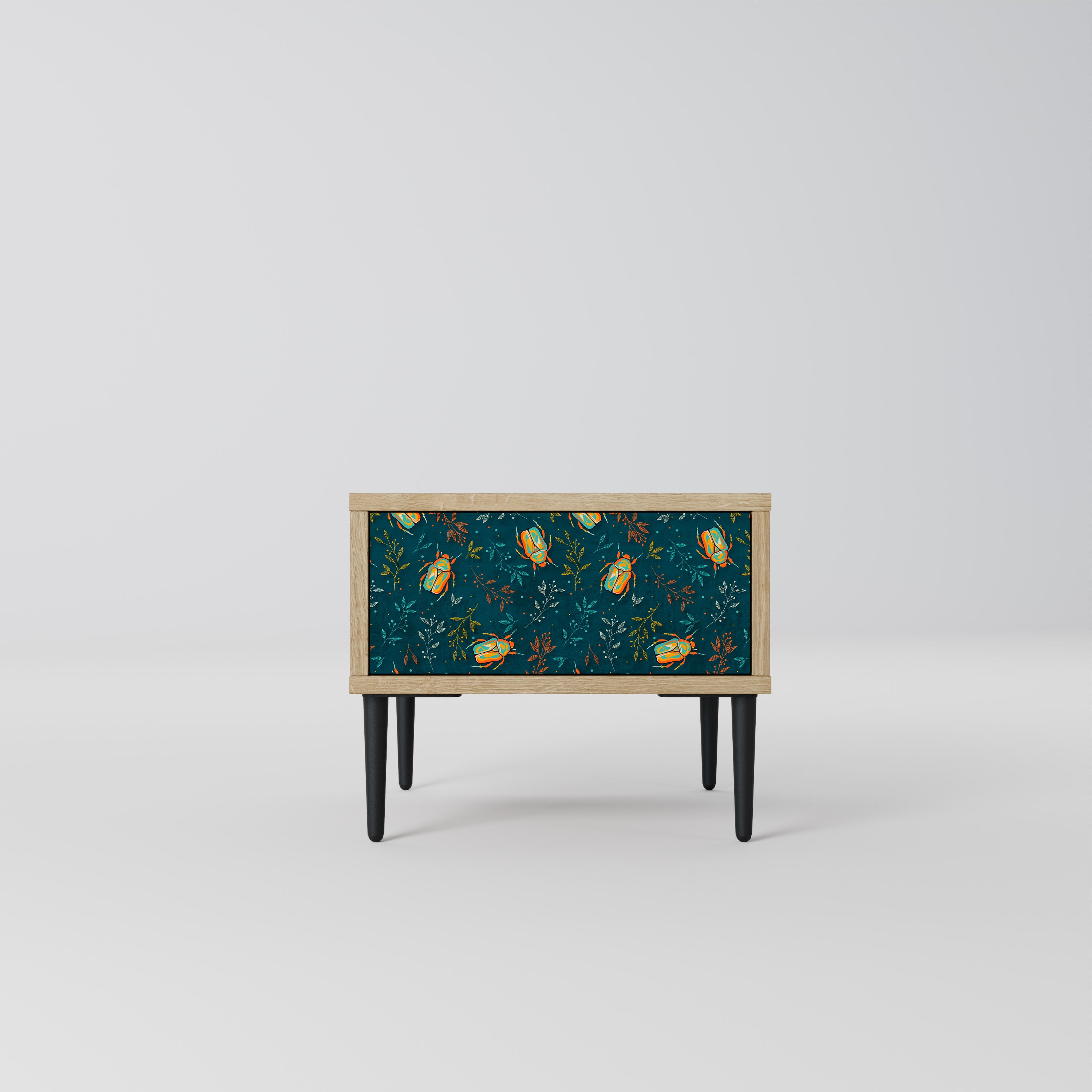 AUTUMN INSECTS Nightstand in Oak Effect