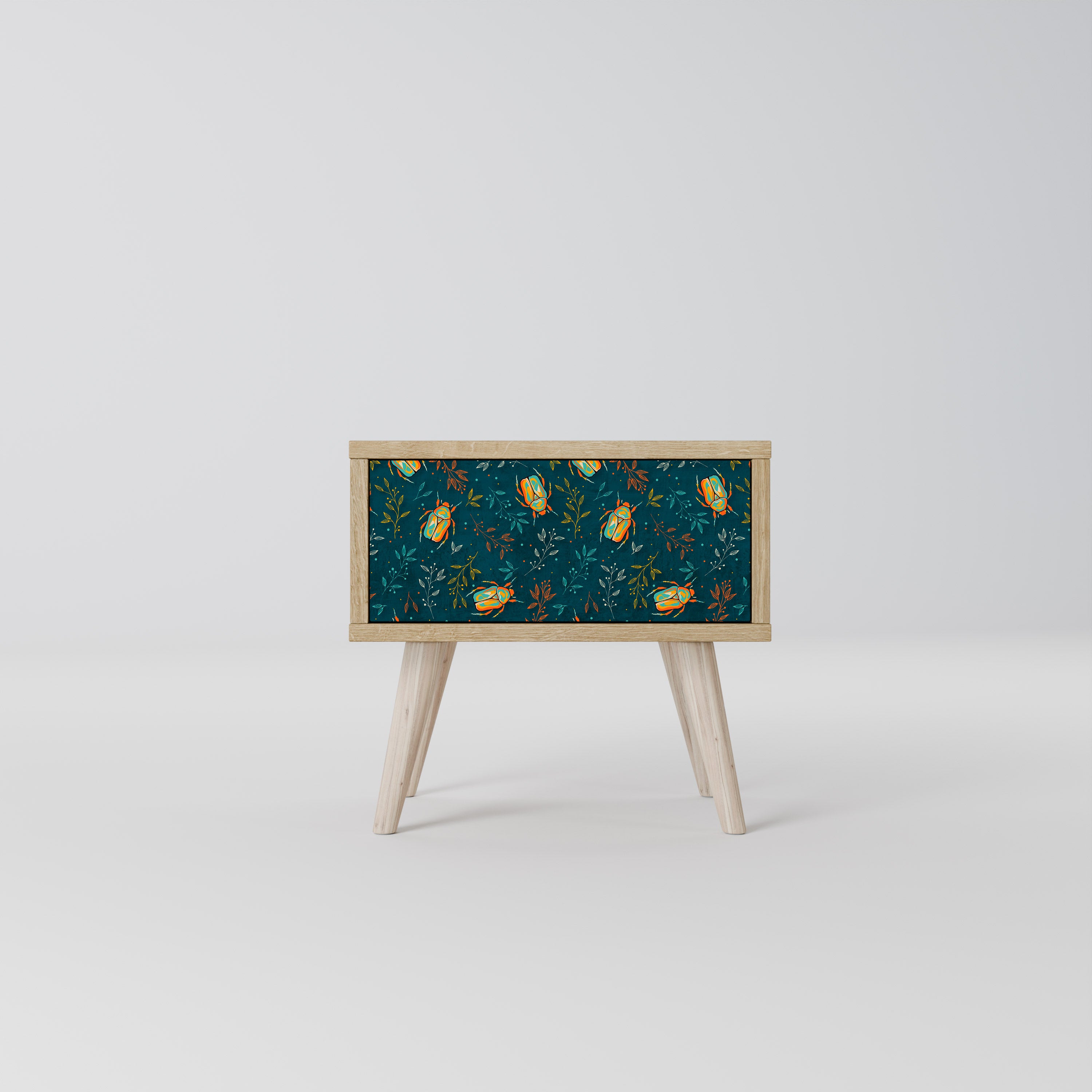 AUTUMN INSECTS Nightstand in Oak Effect