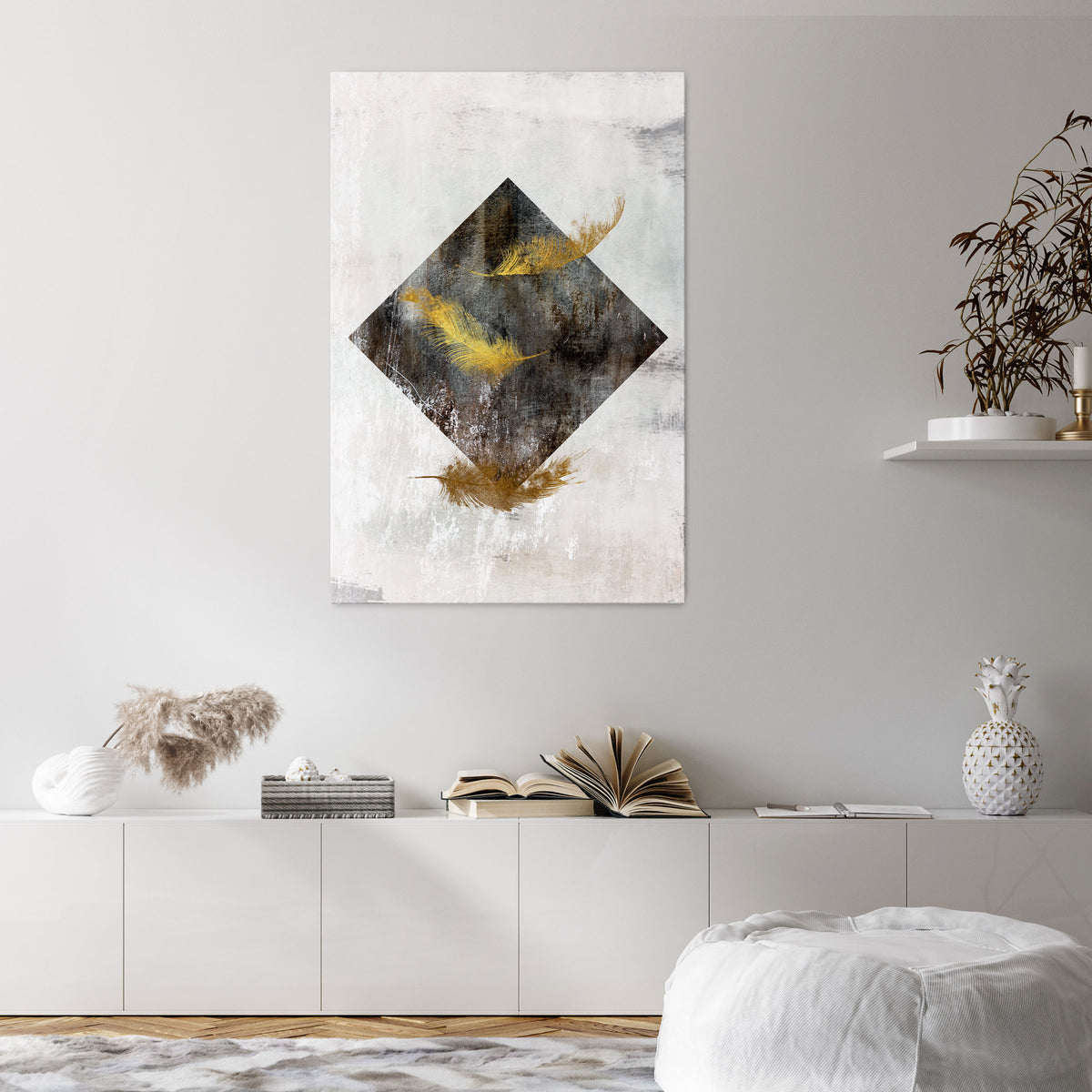 FALLING LIGHTNESS Vertical Canvas Print